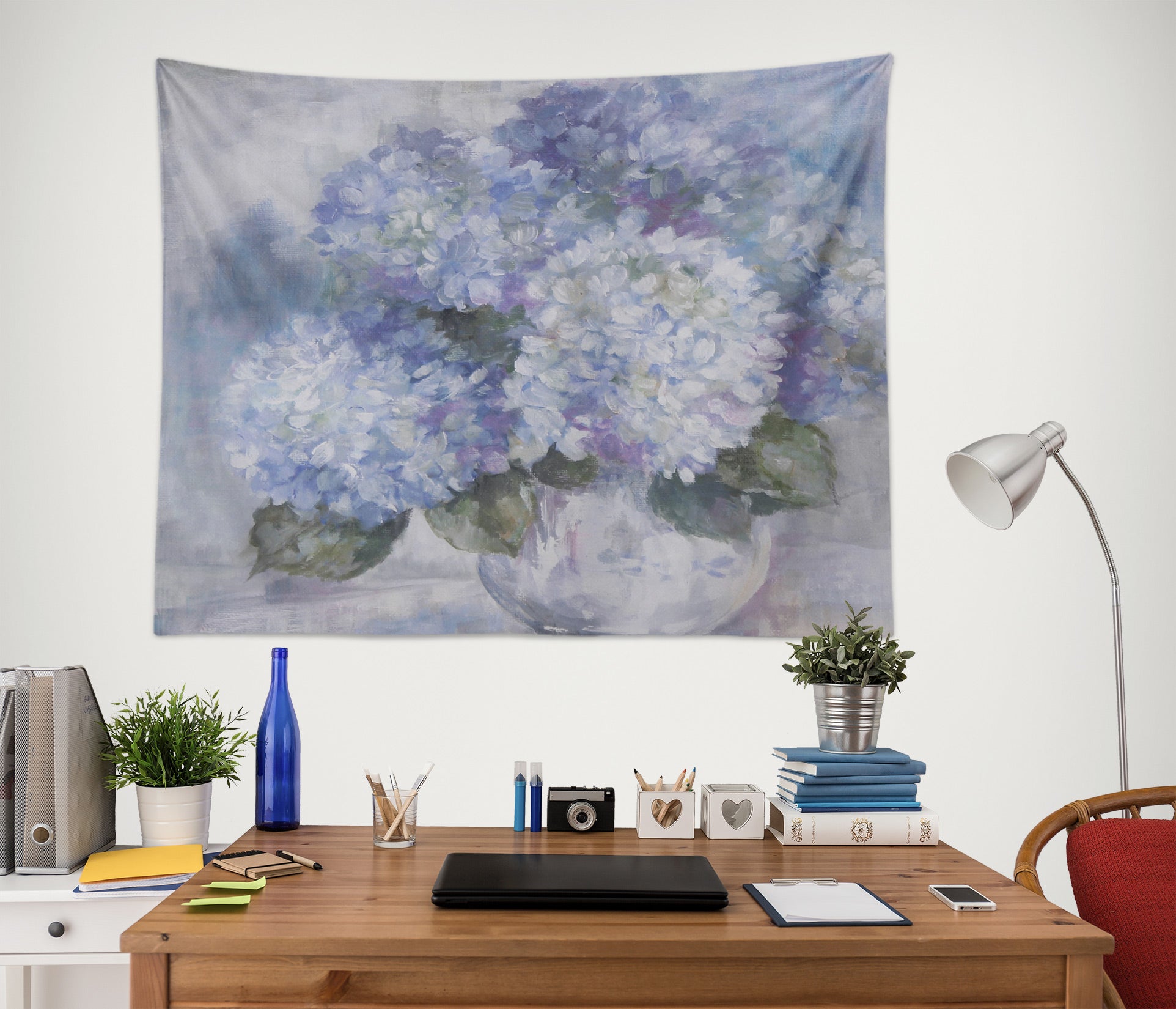 3D Blue Flower Ball 111174 Debi Coules Tapestry Hanging Cloth Hang