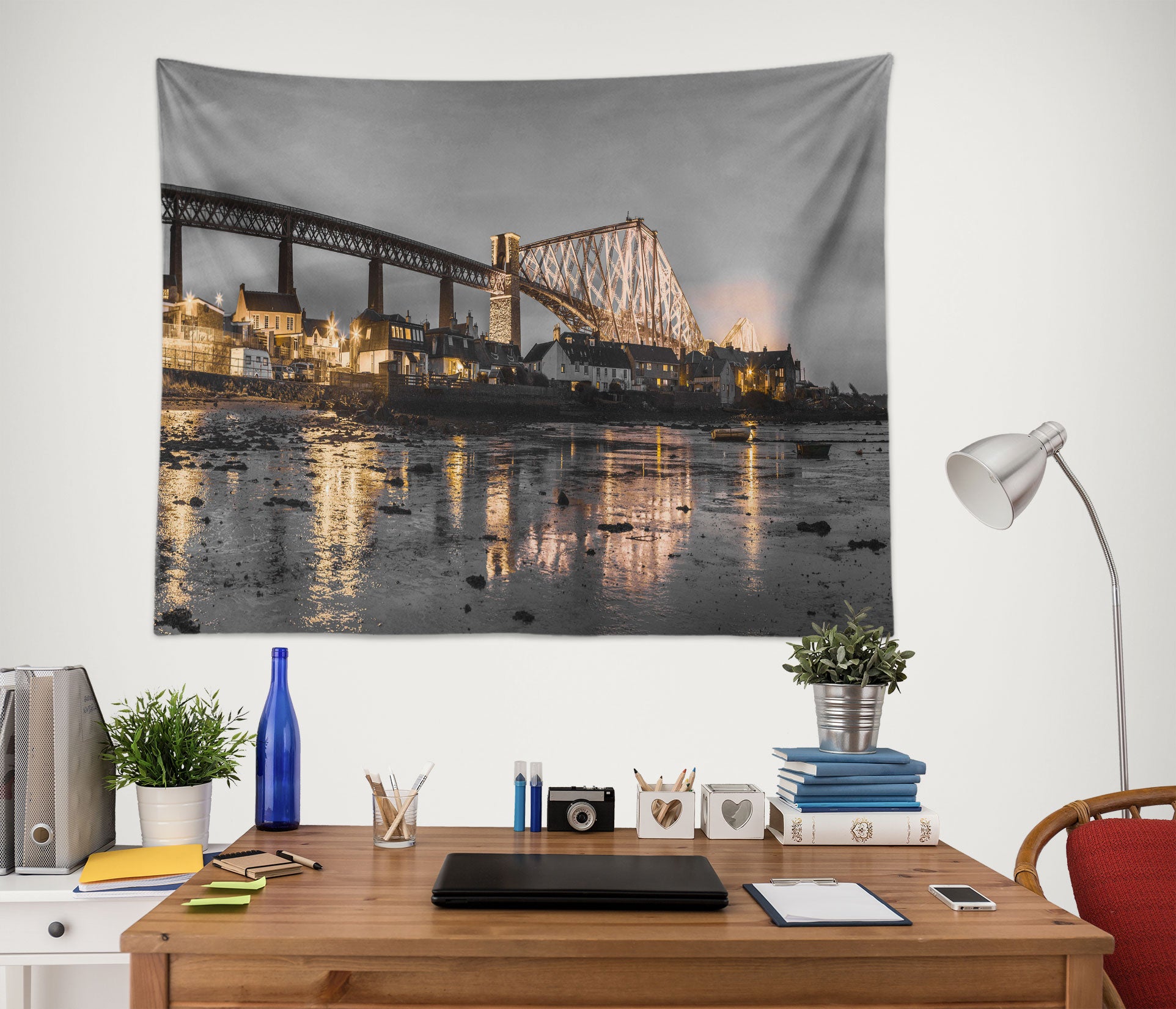 3D Bridge Lights 116109 Assaf Frank Tapestry Hanging Cloth Hang