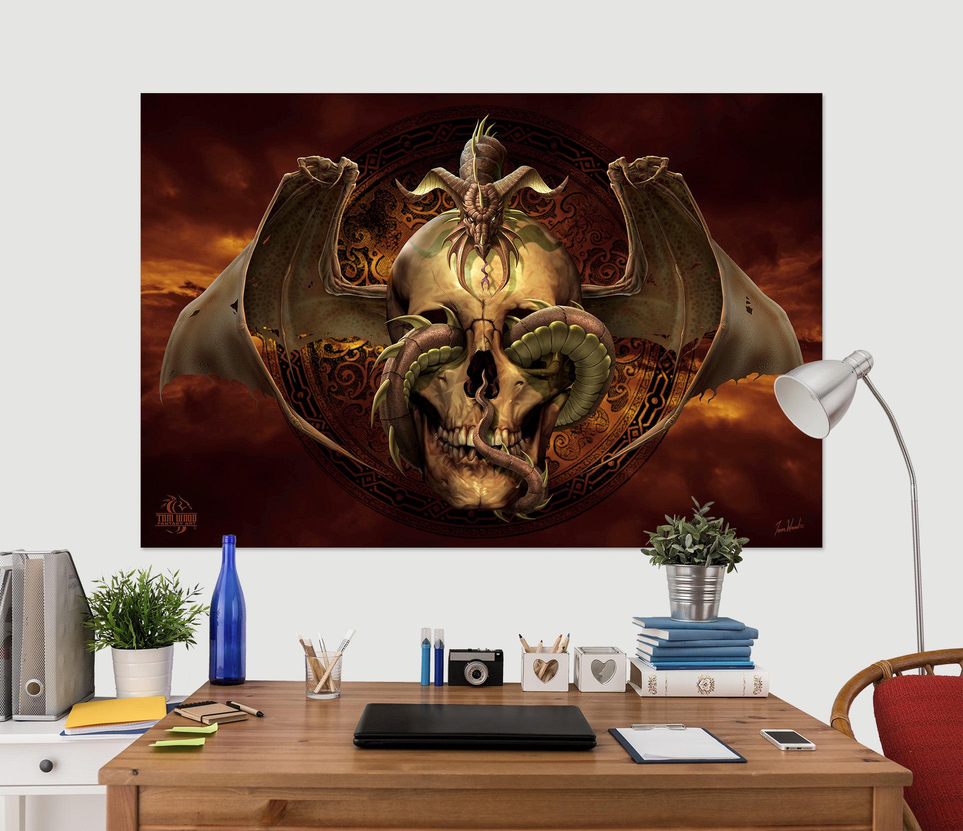 3D Skull Dragon 5100 Tom Wood Wall Sticker