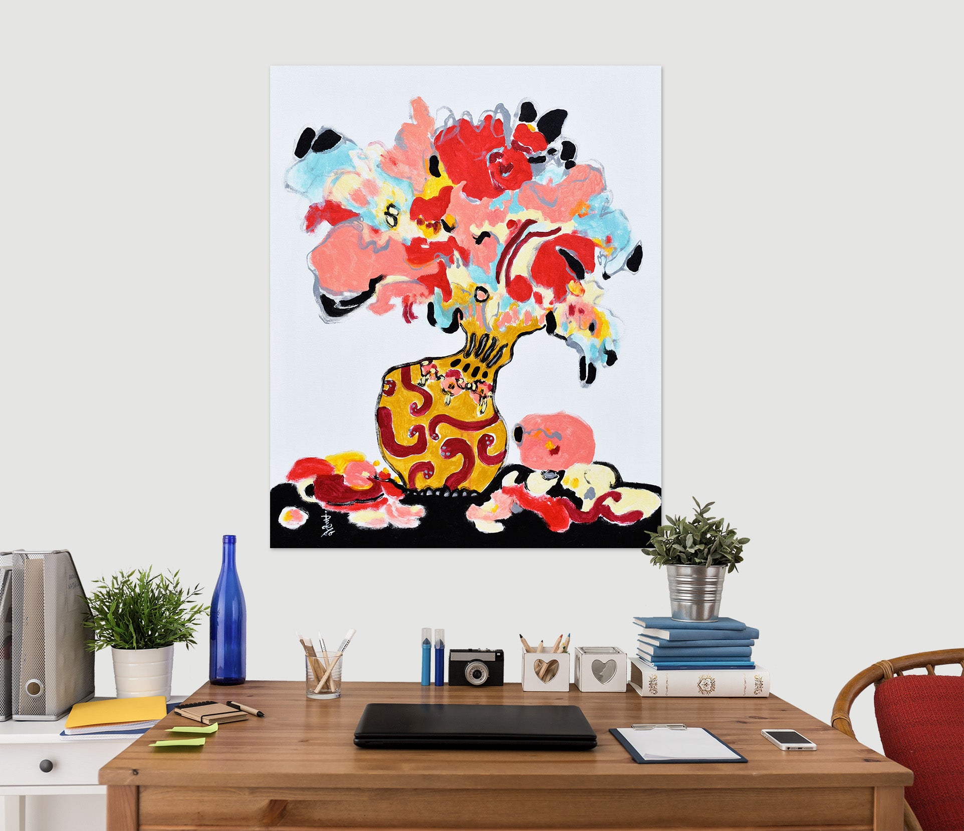 3D Art Vase 1627 Misako Chida Wall Sticker
