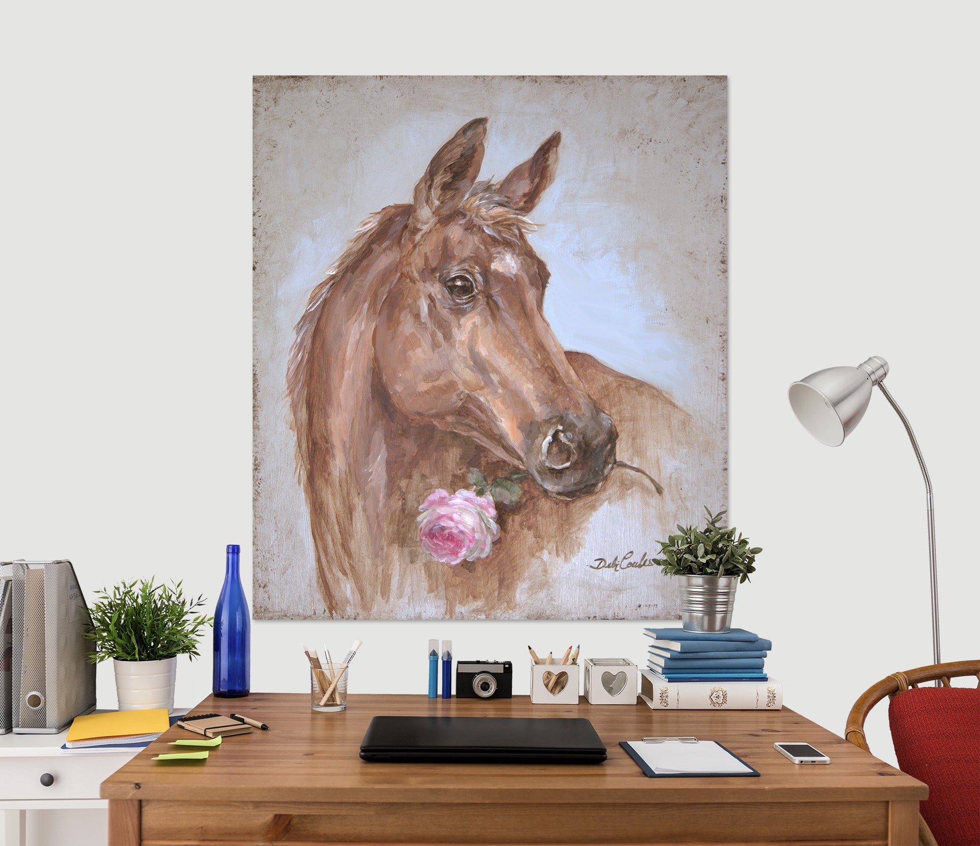 3D Brown Horse 0120 Debi Coules Wall Sticker