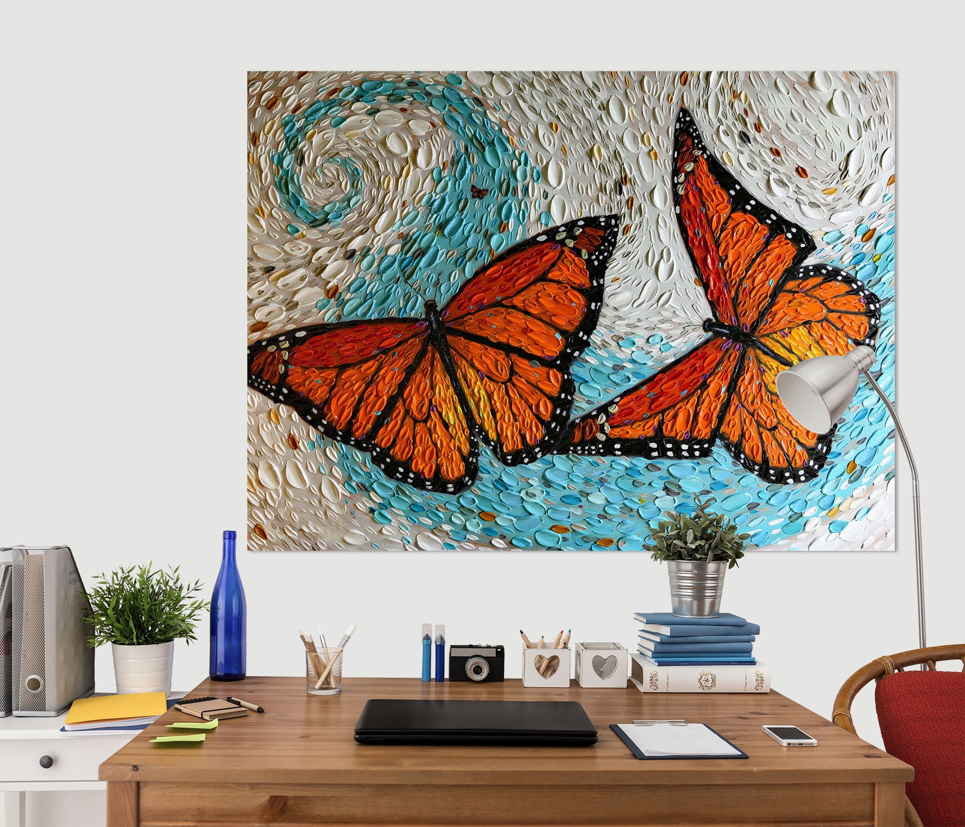 3D Painted Butterfly 031 Dena Tollefson Wall Sticker