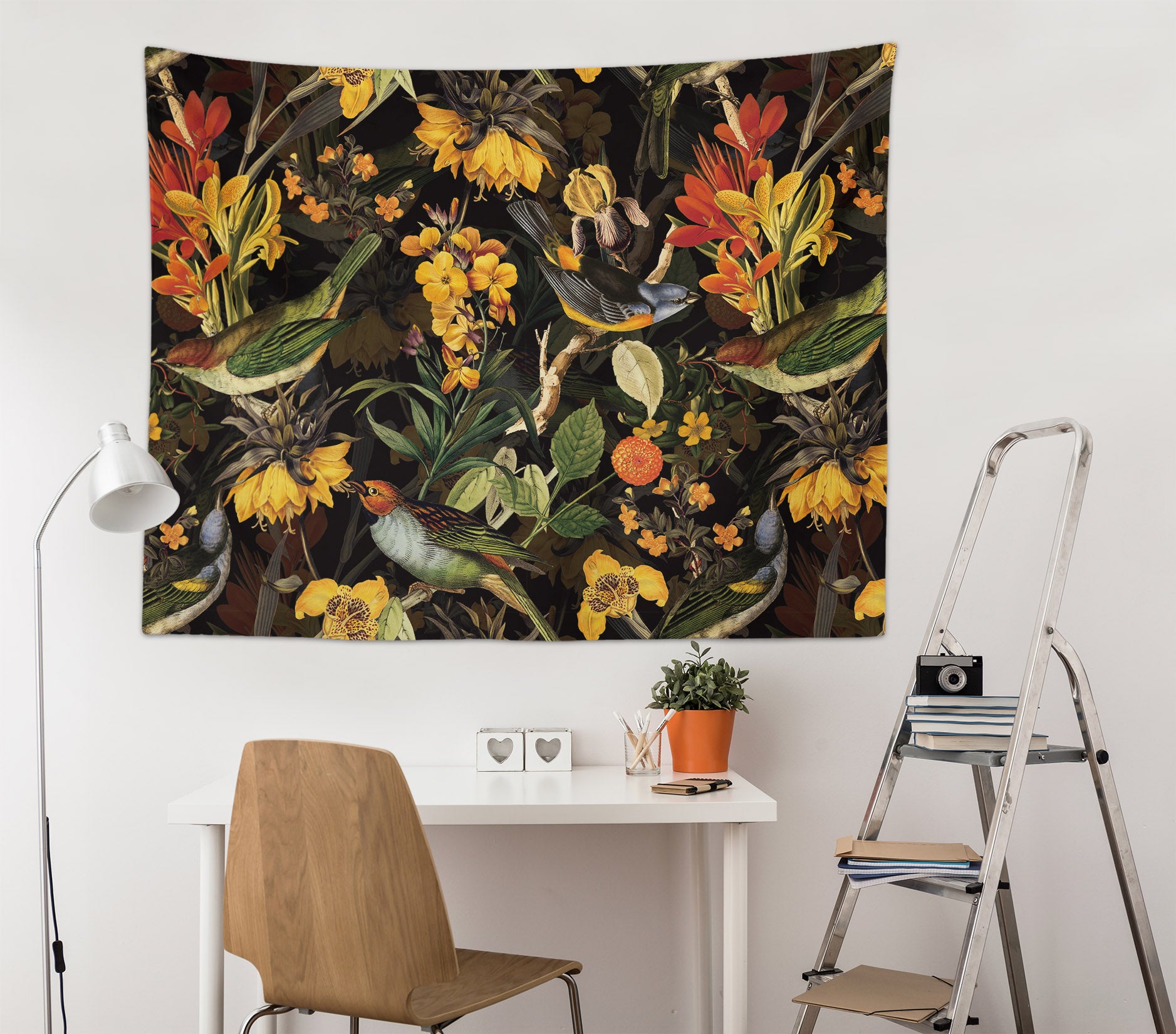 3D Flowers And Birds 919 Uta Naumann Tapestry Hanging Cloth Hang
