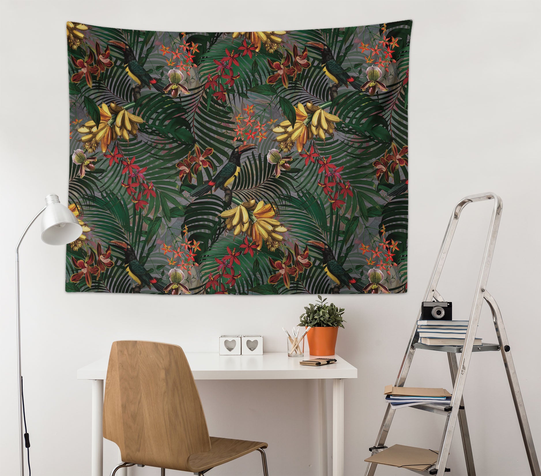 3D Banana Leaves 912 Uta Naumann Tapestry Hanging Cloth Hang