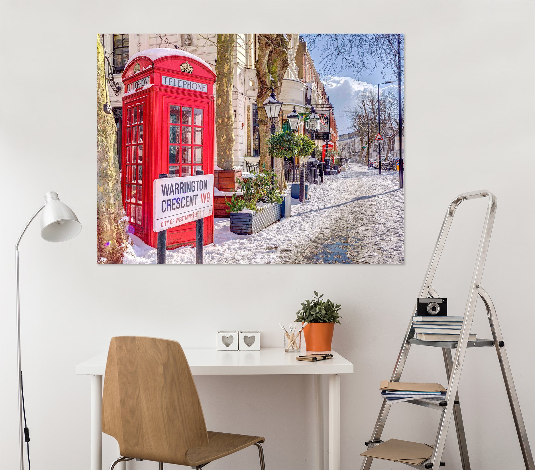 3D Red Telephone Booth 030 Assaf Frank Wall Sticker