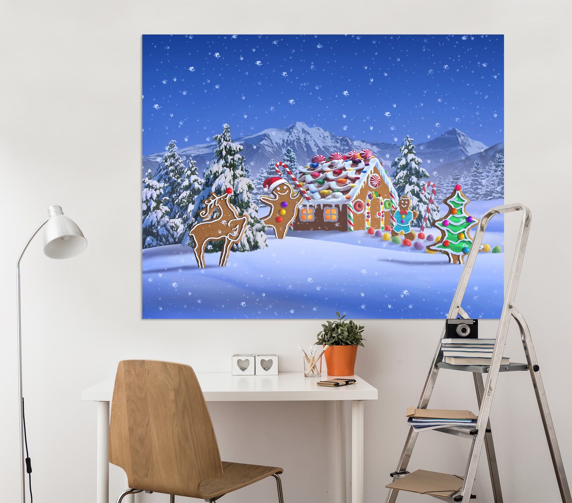 3D Christmas Deer 019 Jerry LoFaro Wall Sticker