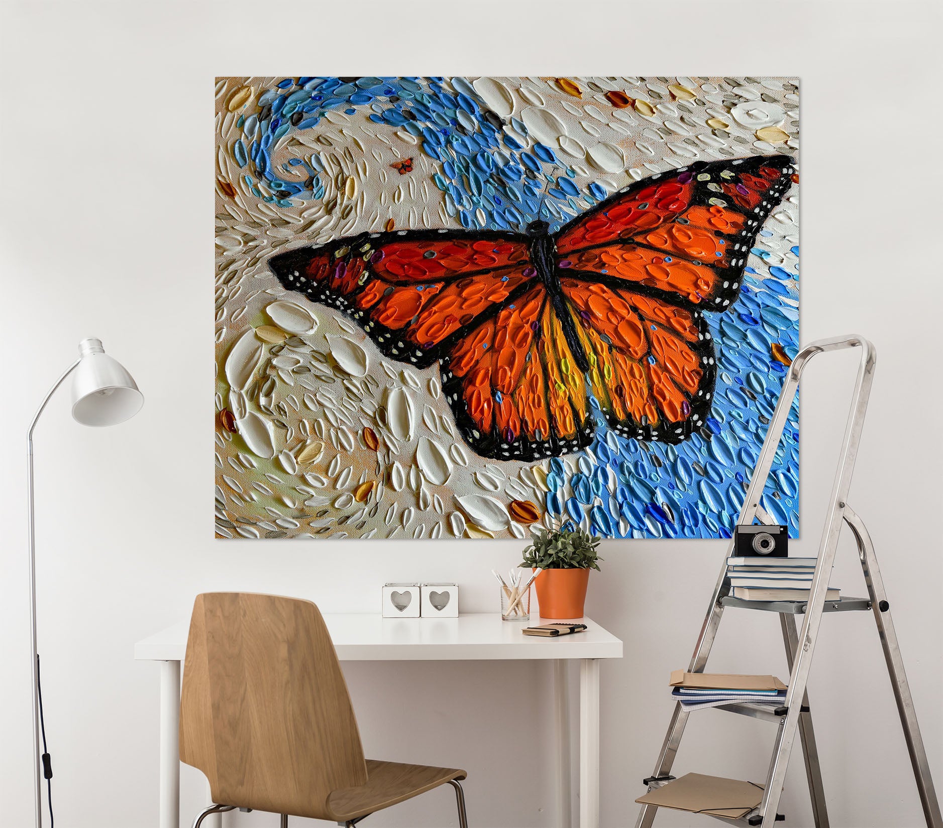3D Painted Butterfly 030 Dena Tollefson Wall Sticker