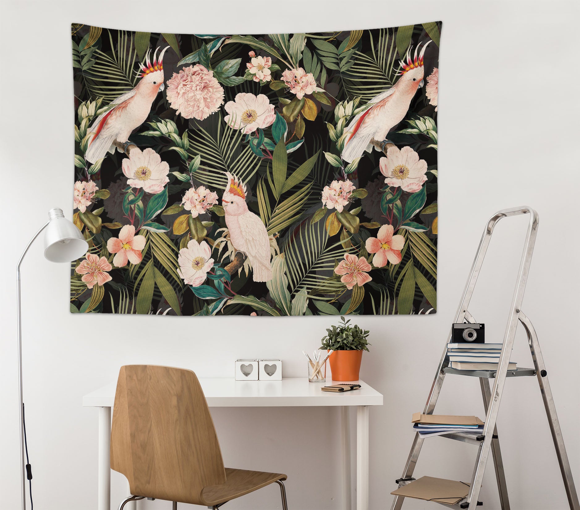3D Parrot Leaves 5317 Uta Naumann Tapestry Hanging Cloth Hang