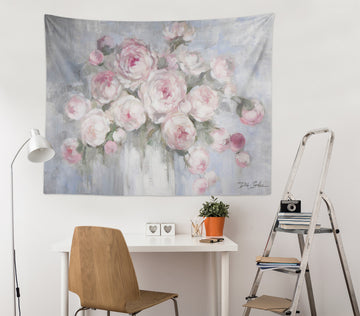 3D Vase Pink Flowers 111182 Debi Coules Tapestry Hanging Cloth Hang