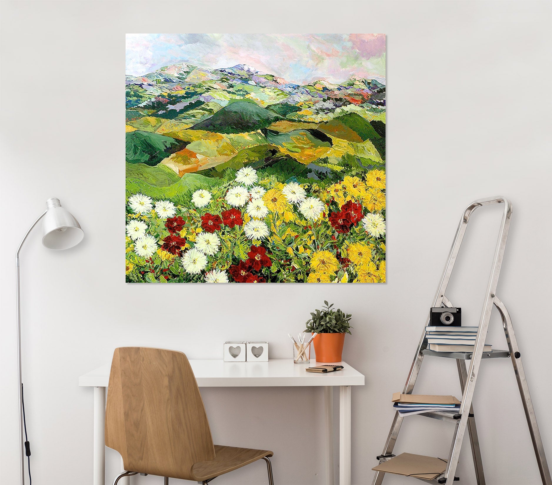 3D Color Chrysanthemum 146 Allan P. Friedlander Wall Sticker