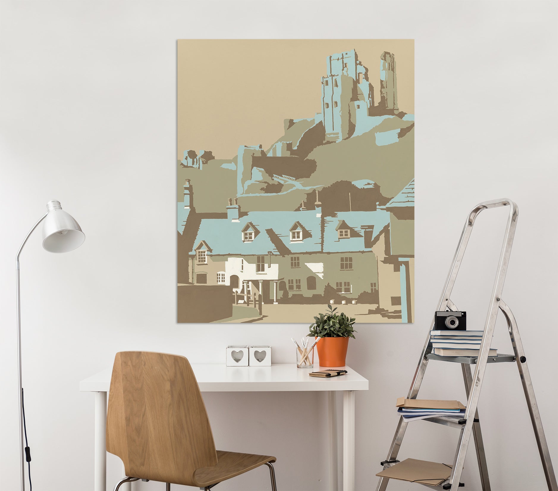 3D Corfe Castle 024 Steve Read Wall Sticker
