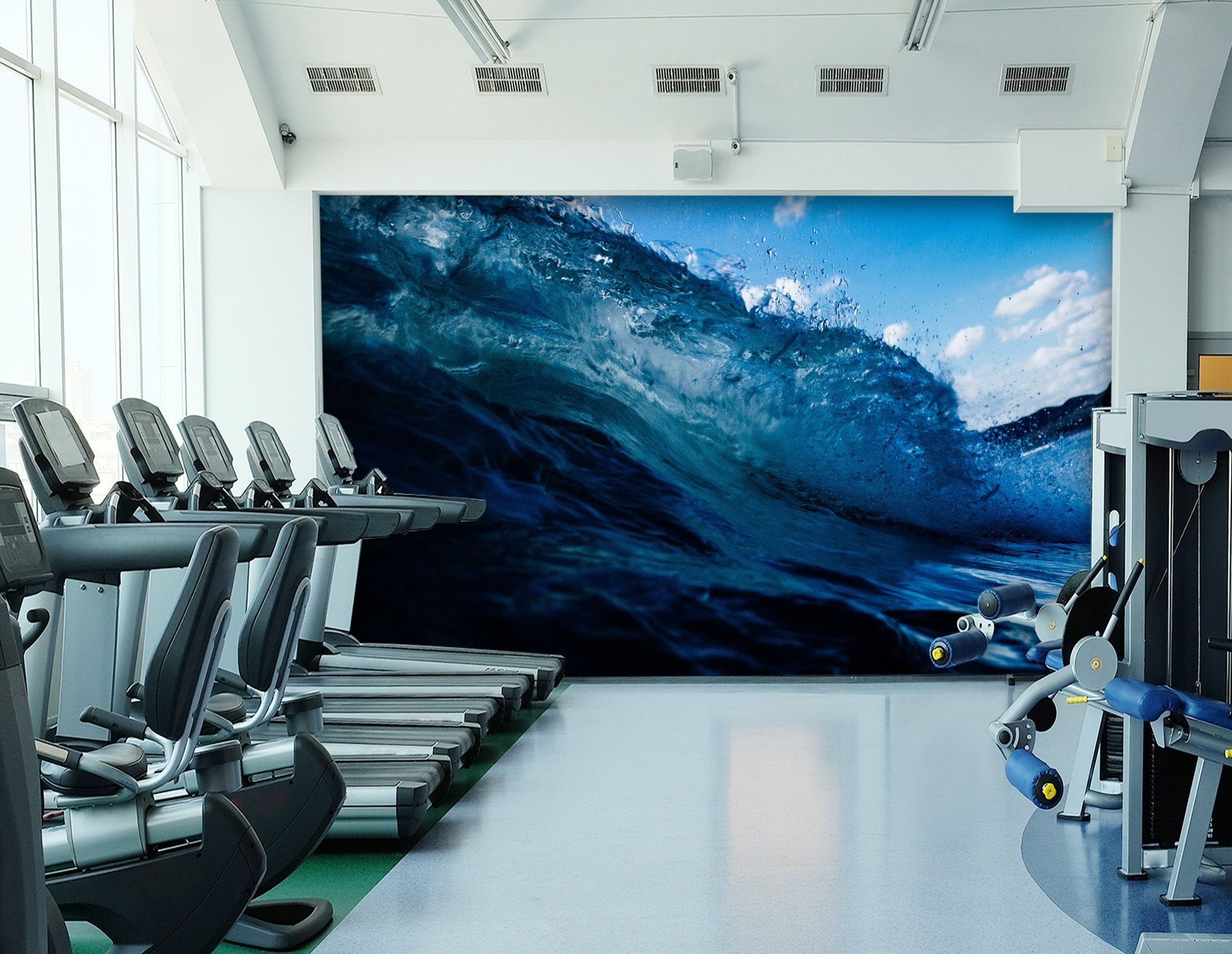 3D Blue Ocean Waves 203 Wall Murals