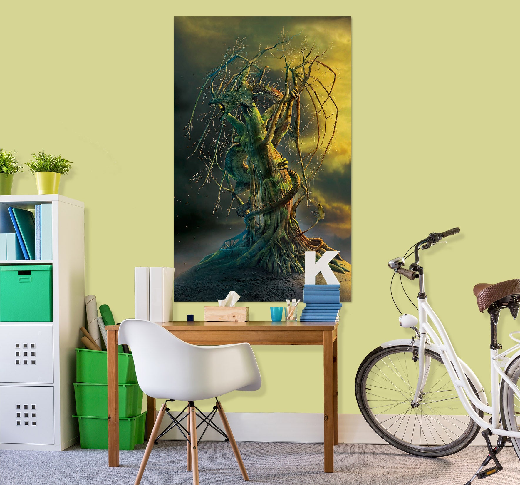 3D Tree Dragon 085 Vincent Hie Wall Sticker