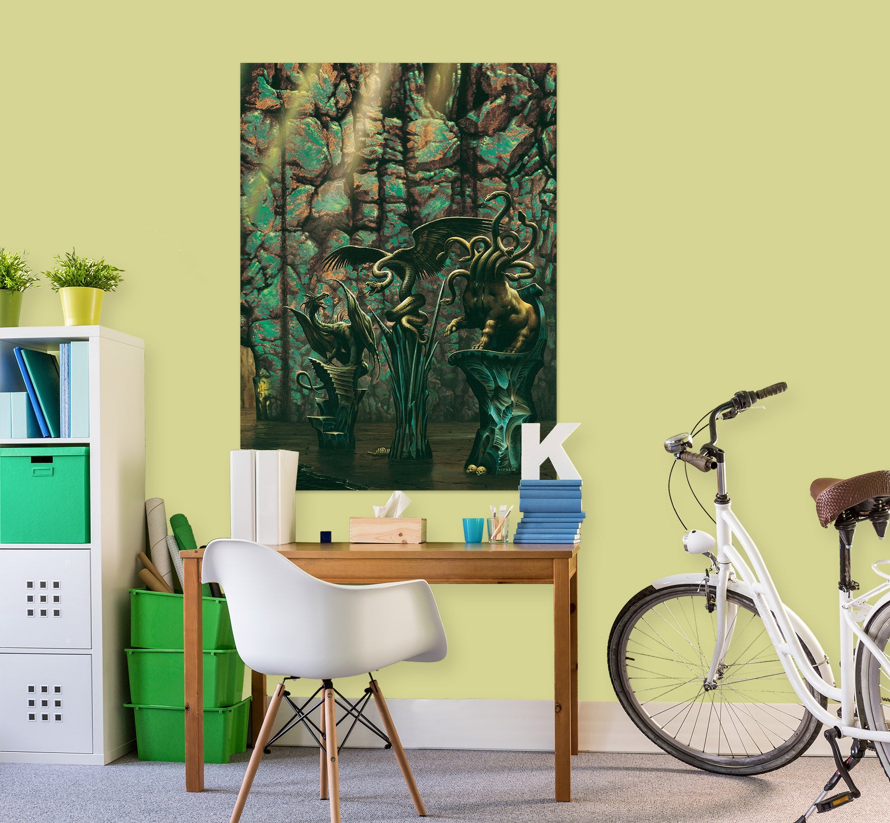 3D Animal Statue 8098 Ciruelo Wall Sticker