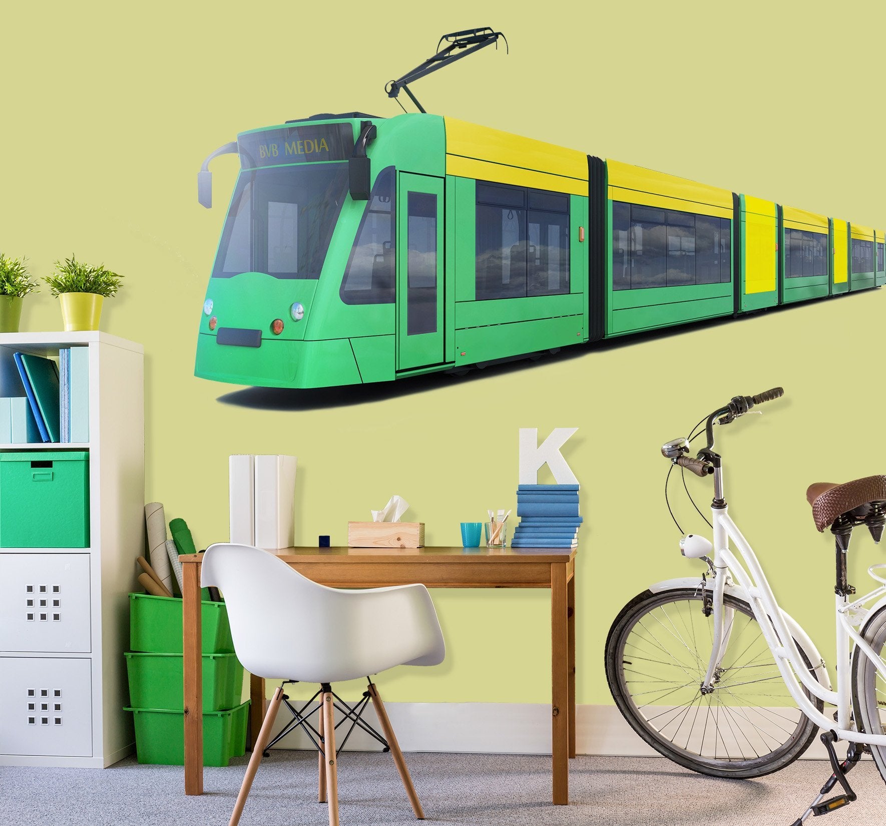 3D Green leather Car 0030 Vehicles Wallpaper AJ Wallpaper 