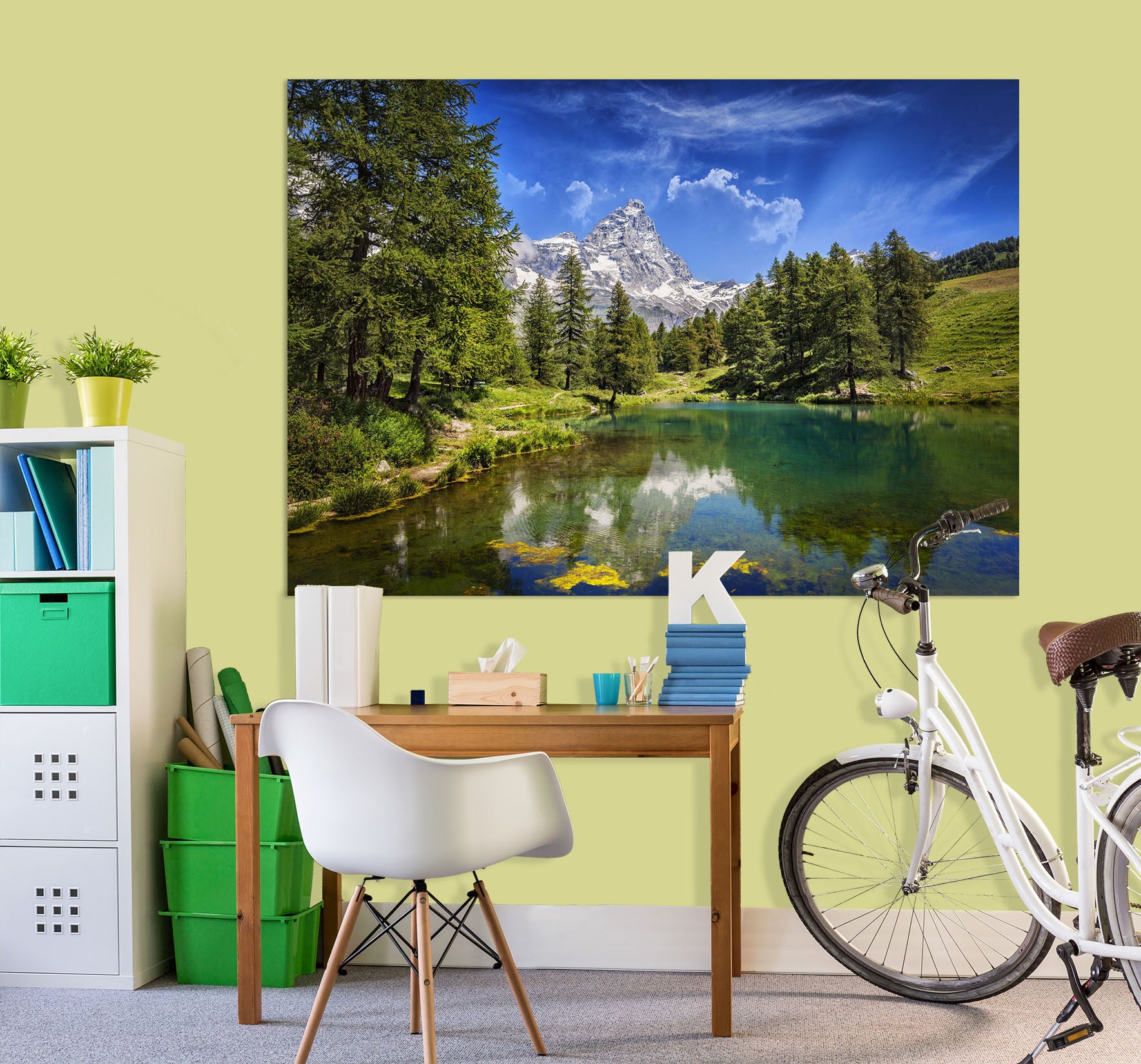 3D Blue Lake 114 Marco Carmassi Wall Sticker