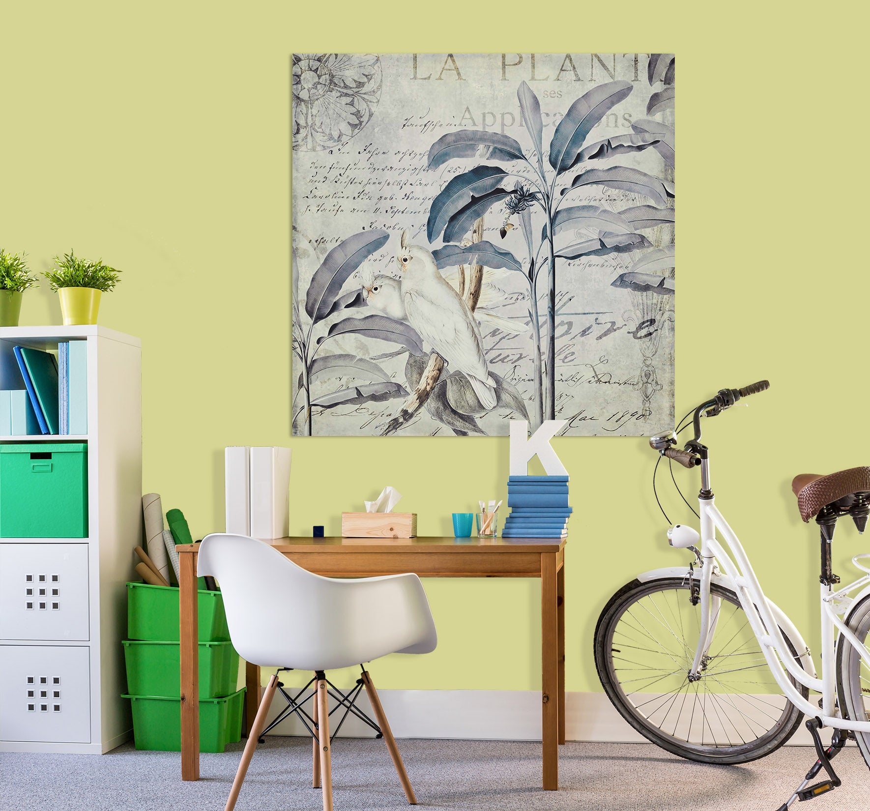 3D White Parrot 033 Andrea haase Wall Sticker