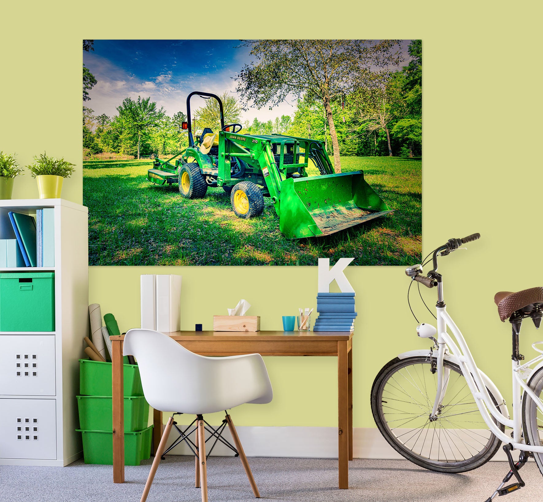 3D Lawn Tractor 4021 Beth Sheridan Wall Sticker