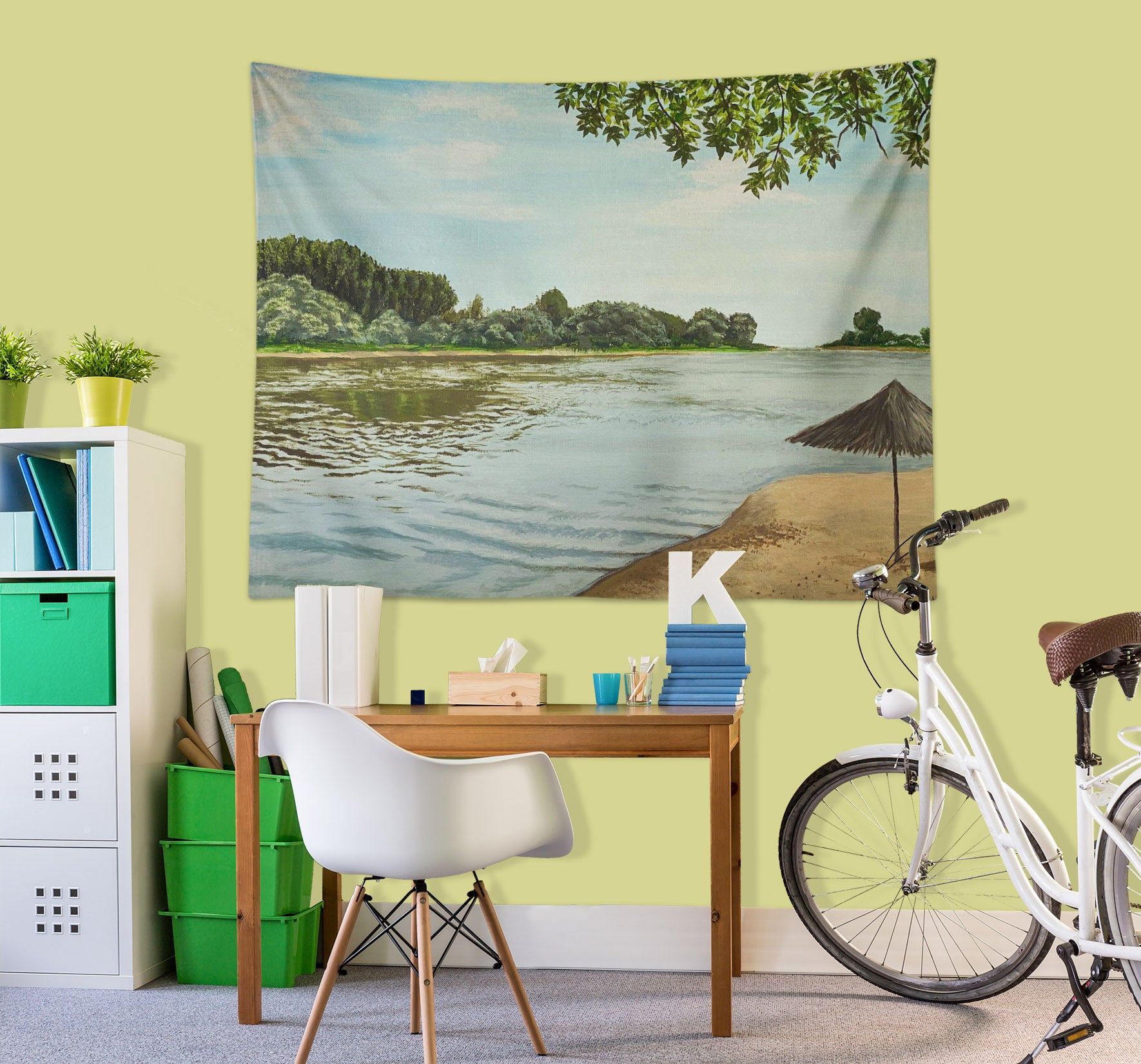 3D Seaside River 865 Marina Zotova Tapestry Hanging Cloth Hang