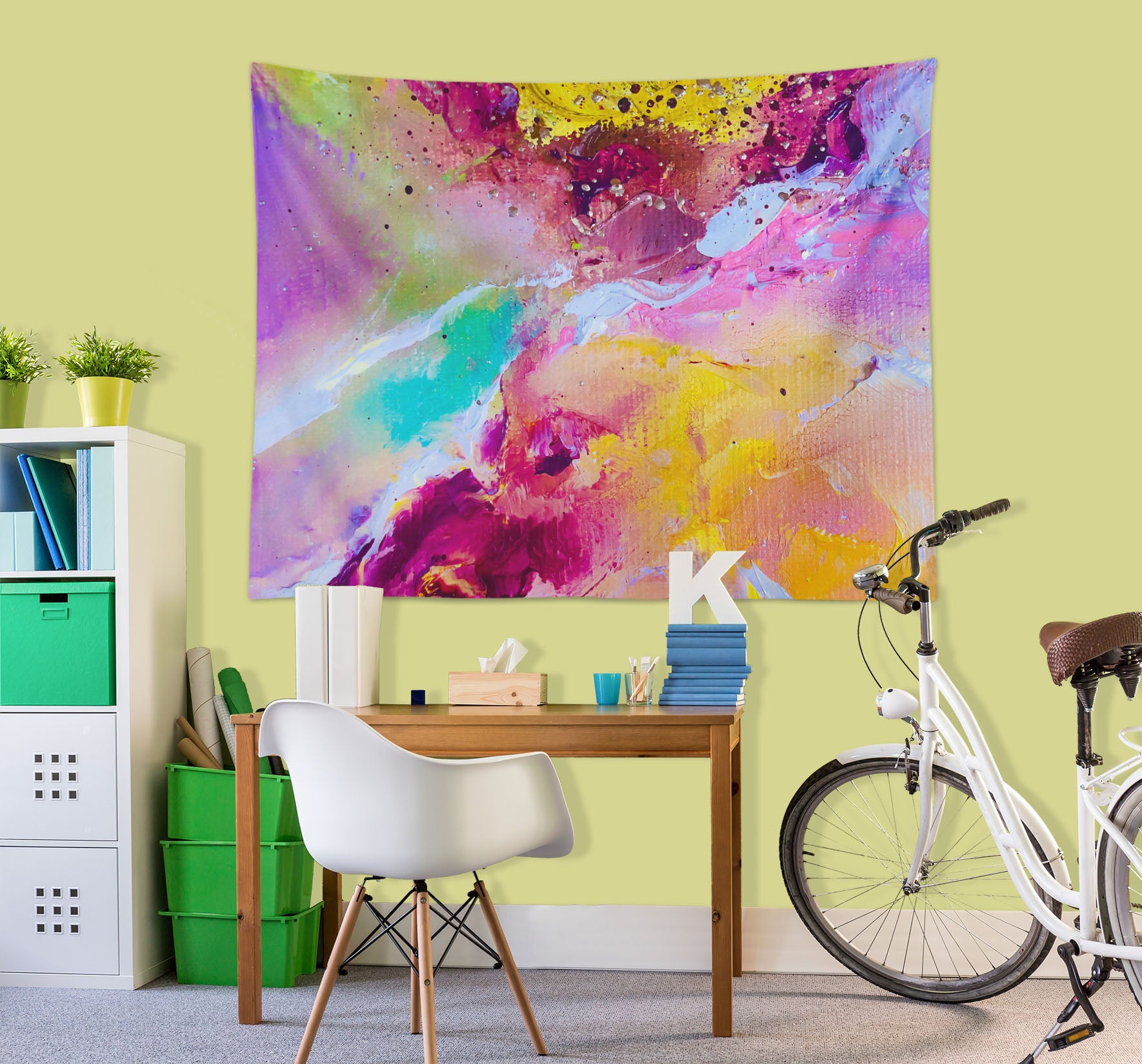 3D Purple Yellow 3721 Skromova Marina Tapestry Hanging Cloth Hang