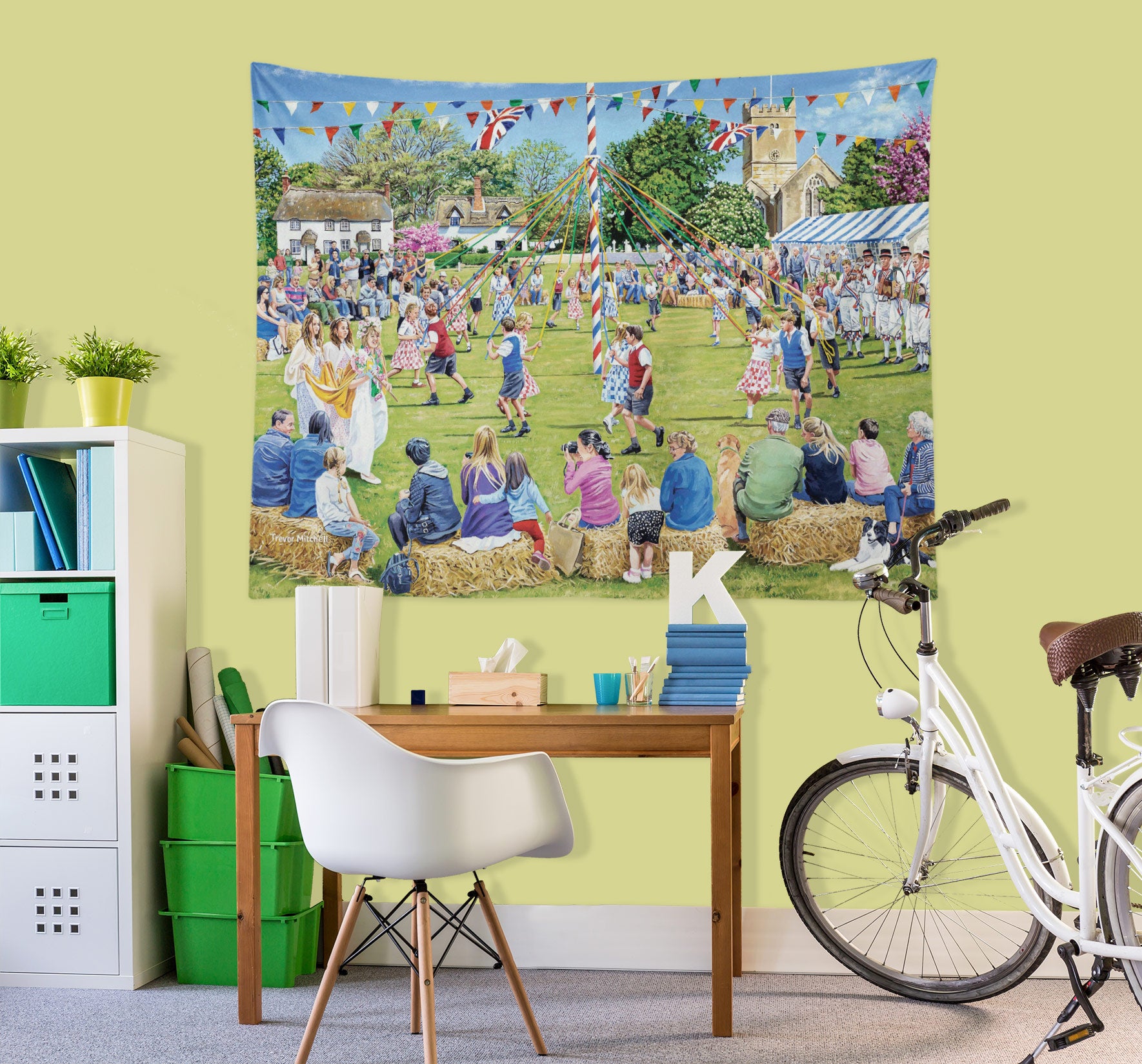 3D Lawn Crowd 11269 Trevor Mitchell Tapestry Hanging Cloth Hang