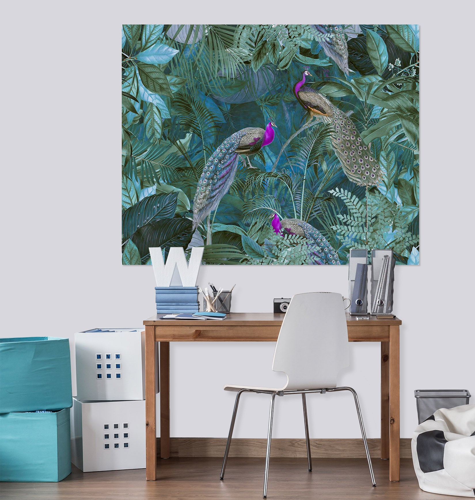 3D Forest Peacock 108 Andrea haase Wall Sticker