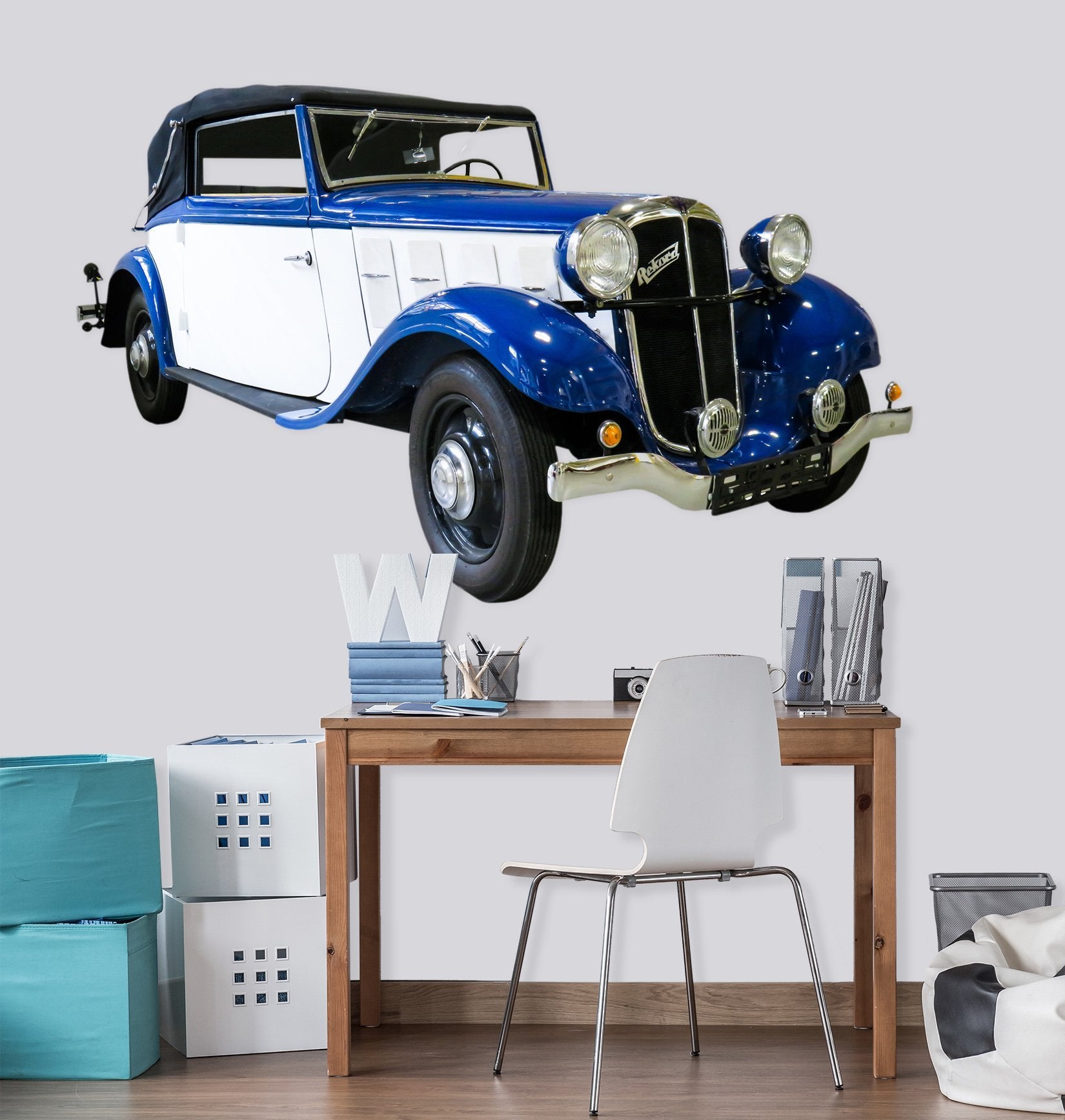 3D Vehicle Blue And White 0254 Vehicles Wallpaper AJ Wallpaper 