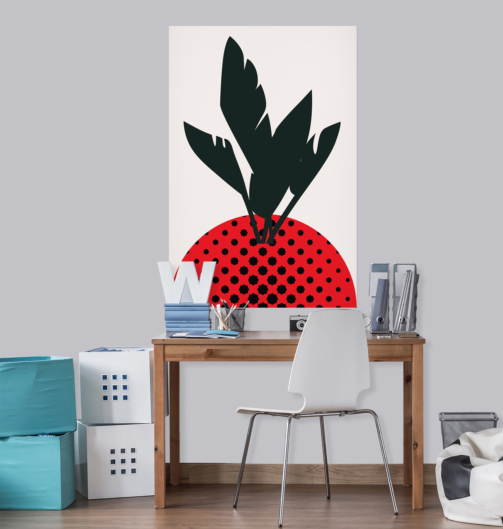 3D Abstract Strawberry 181 Boris Draschoff Wall Sticker