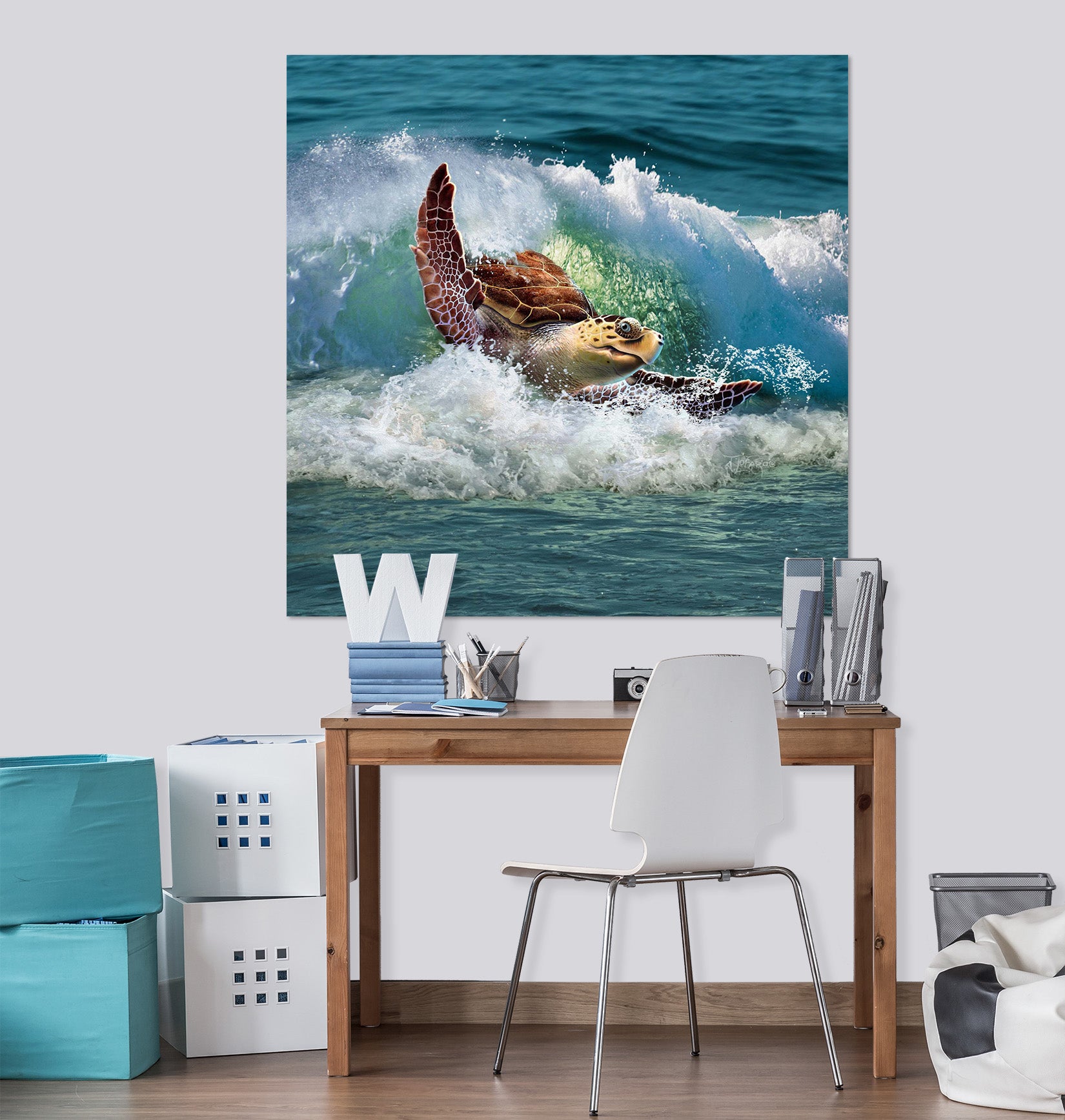 3D Sea Turtle 023 Jerry LoFaro Wall Sticker