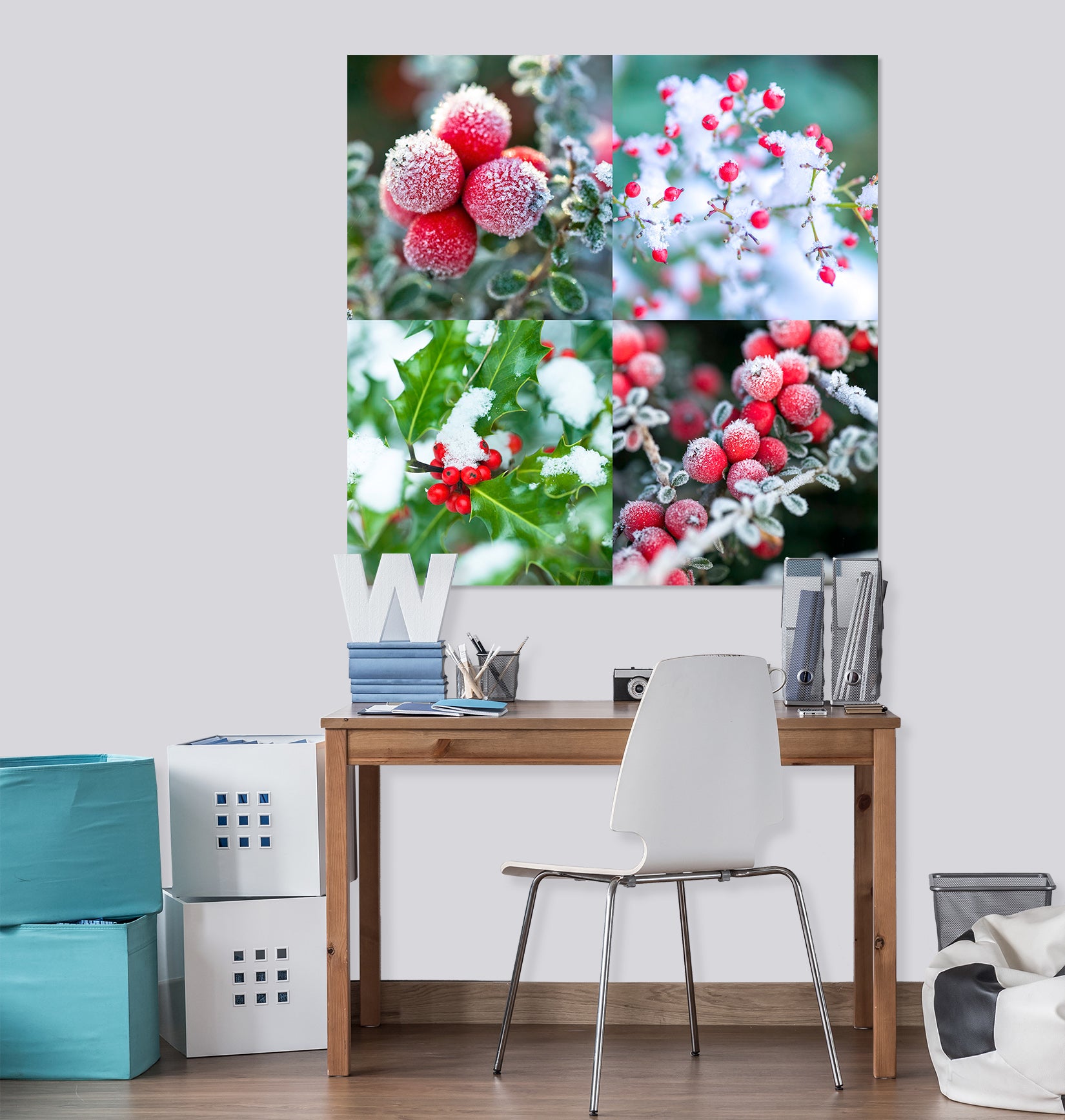 3D Snow Cherry 047 Assaf Frank Wall Sticker