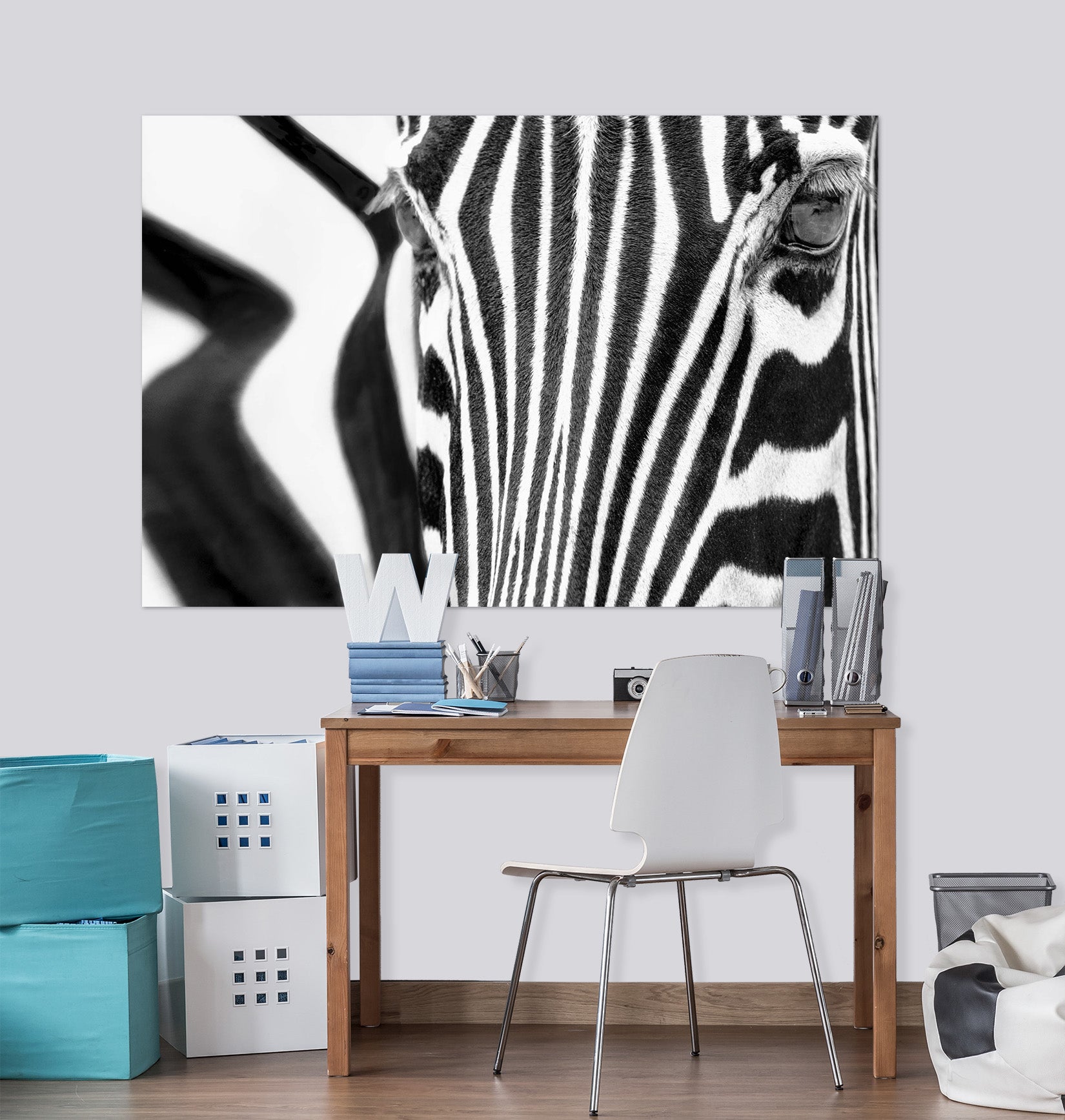 3D Zebra Pattern 118 Marco Carmassi Wall Sticker