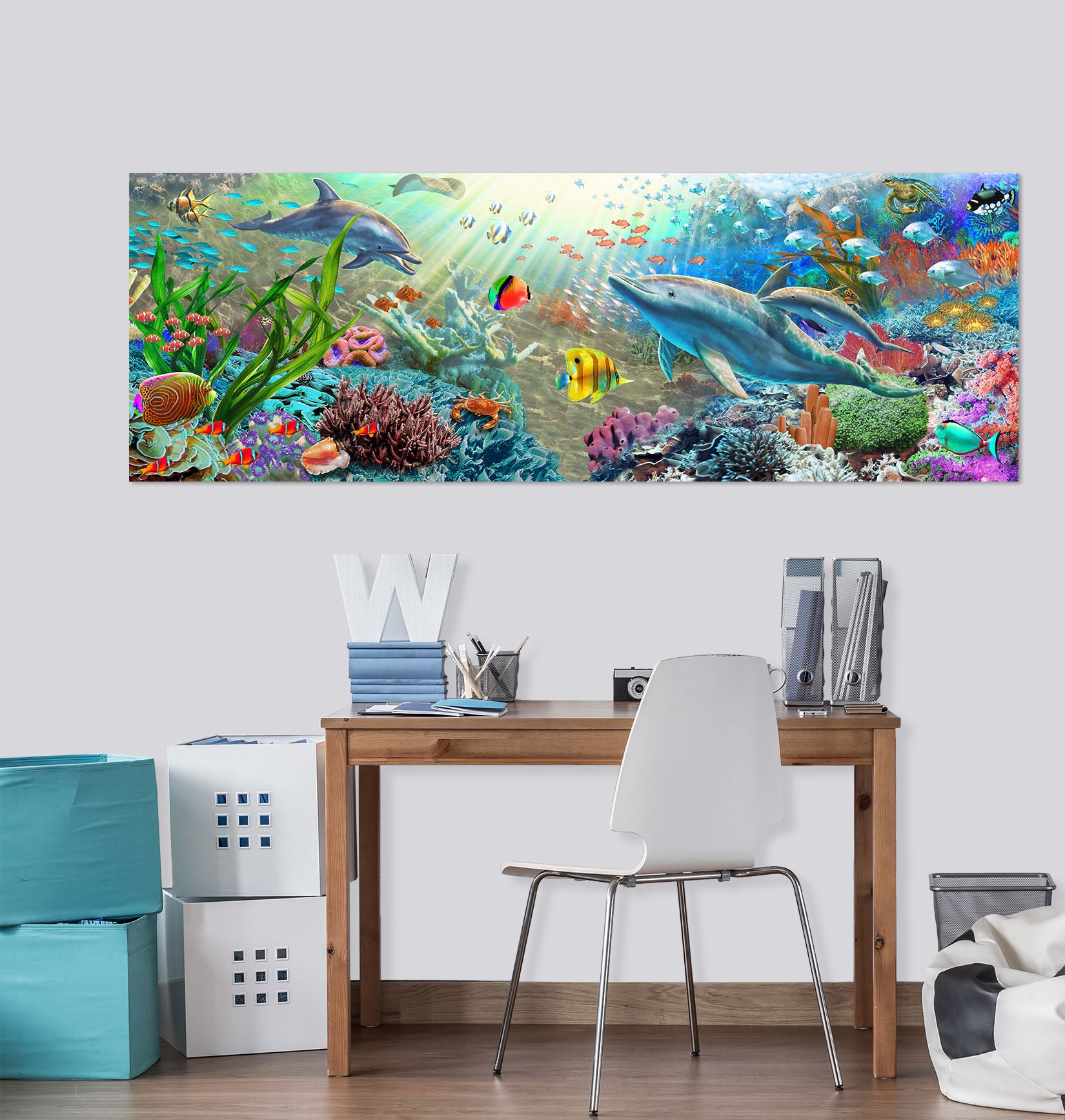 3D Color Ocean 017 Adrian Chesterman Wall Sticker