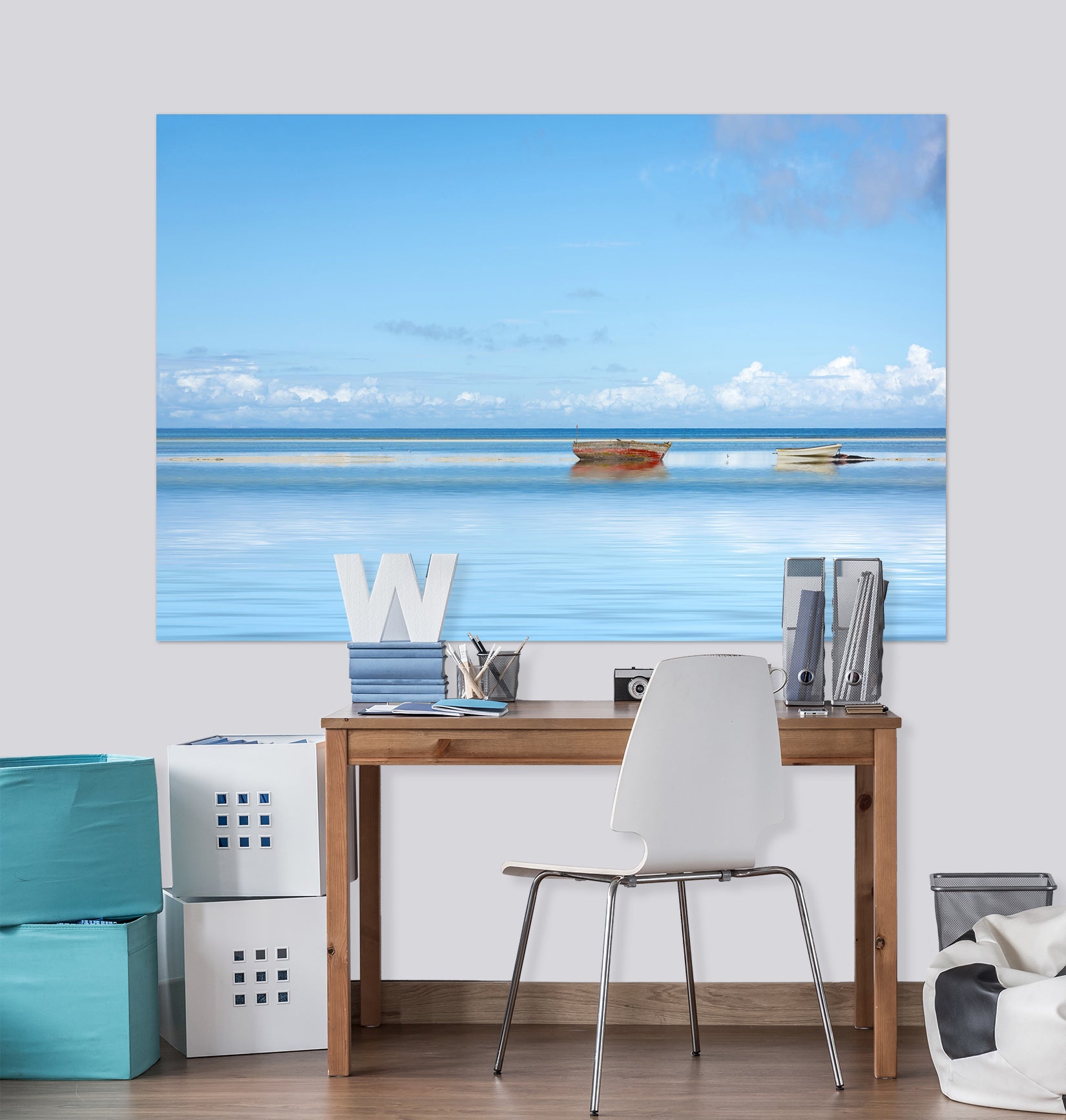 3D Sea Boat 151 Marco Carmassi Wall Sticker