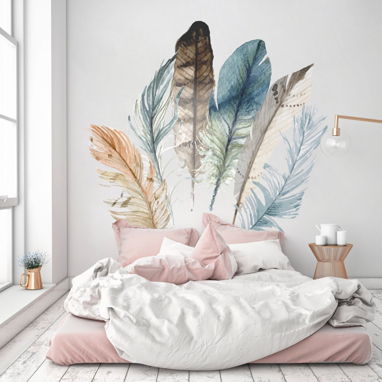 3D Bird Feather 224 Wall Stickers Wallpaper AJ Wallpaper 
