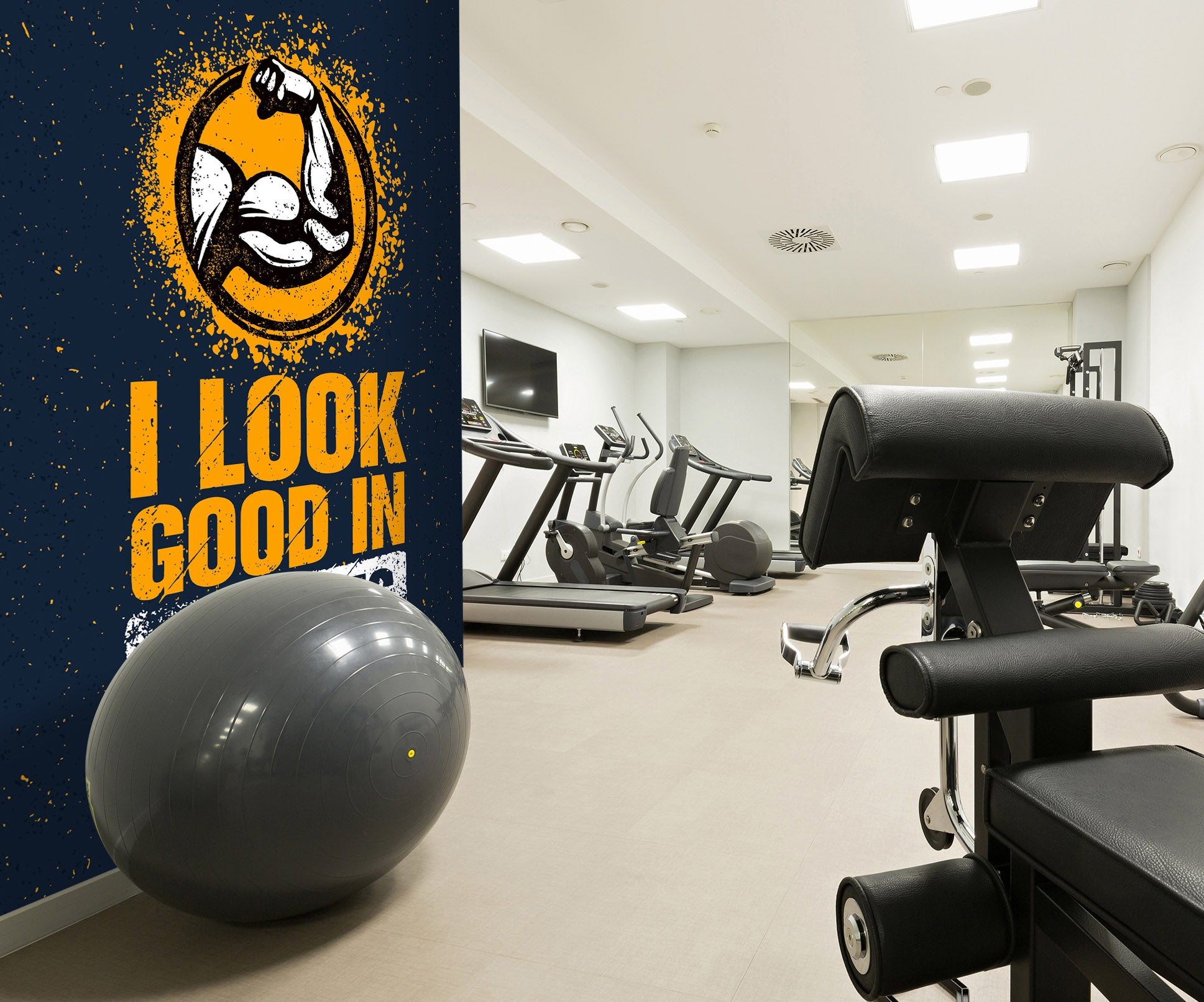 3D Yellow Letters 281 Wall Murals