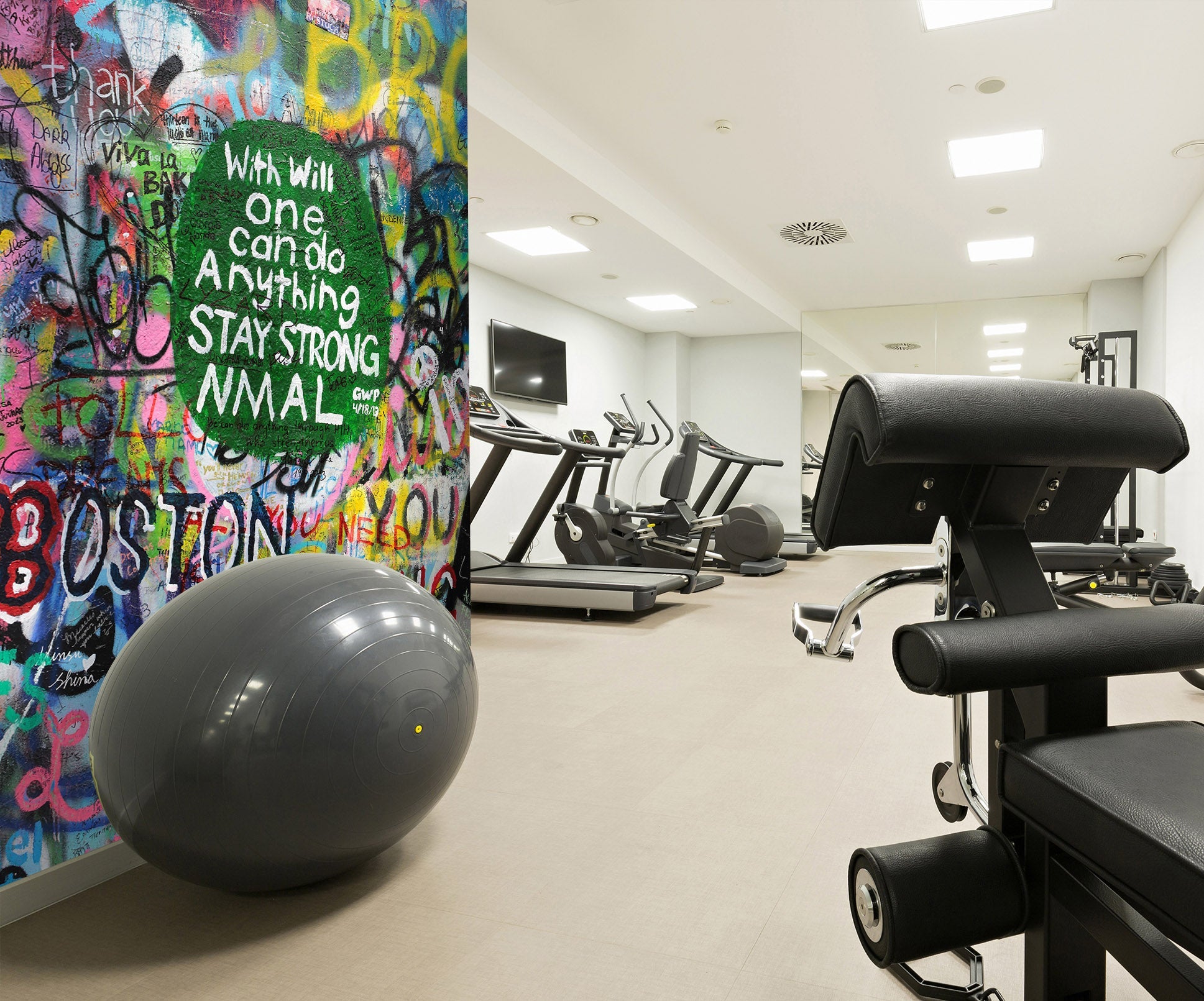 3D Fitness Letter 058 Wall Murals Wallpaper AJ Wallpaper 