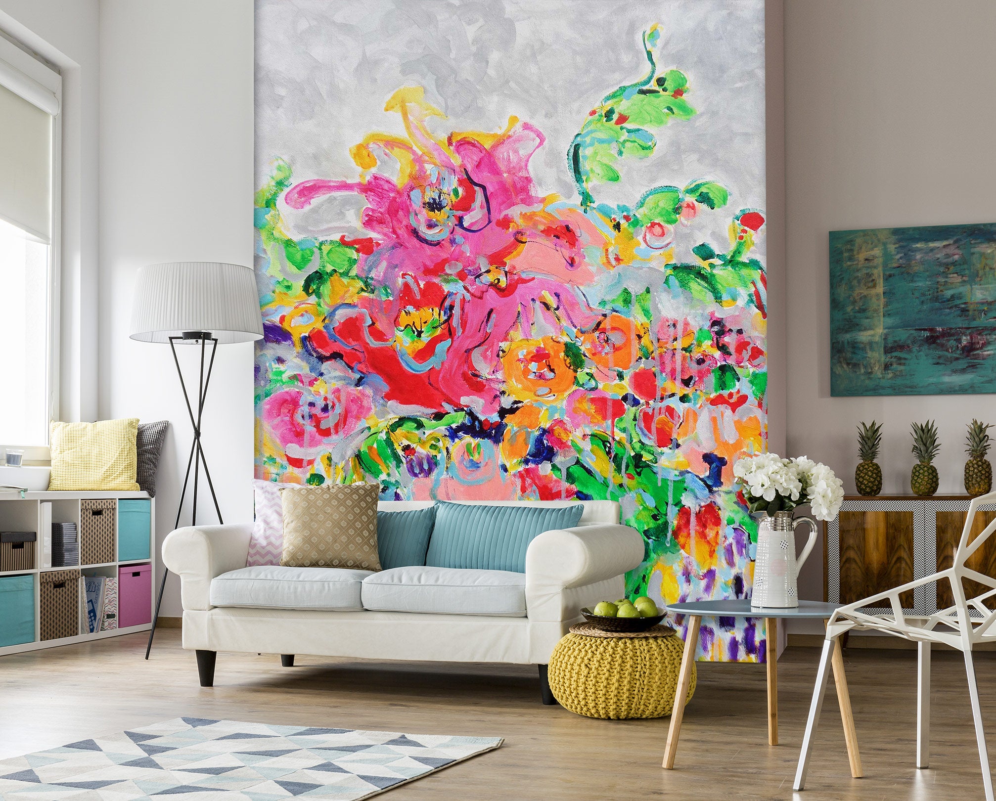 3D Colorful Abstract Flower Bush 121136 Misako Chida Wall Mural Wall Murals