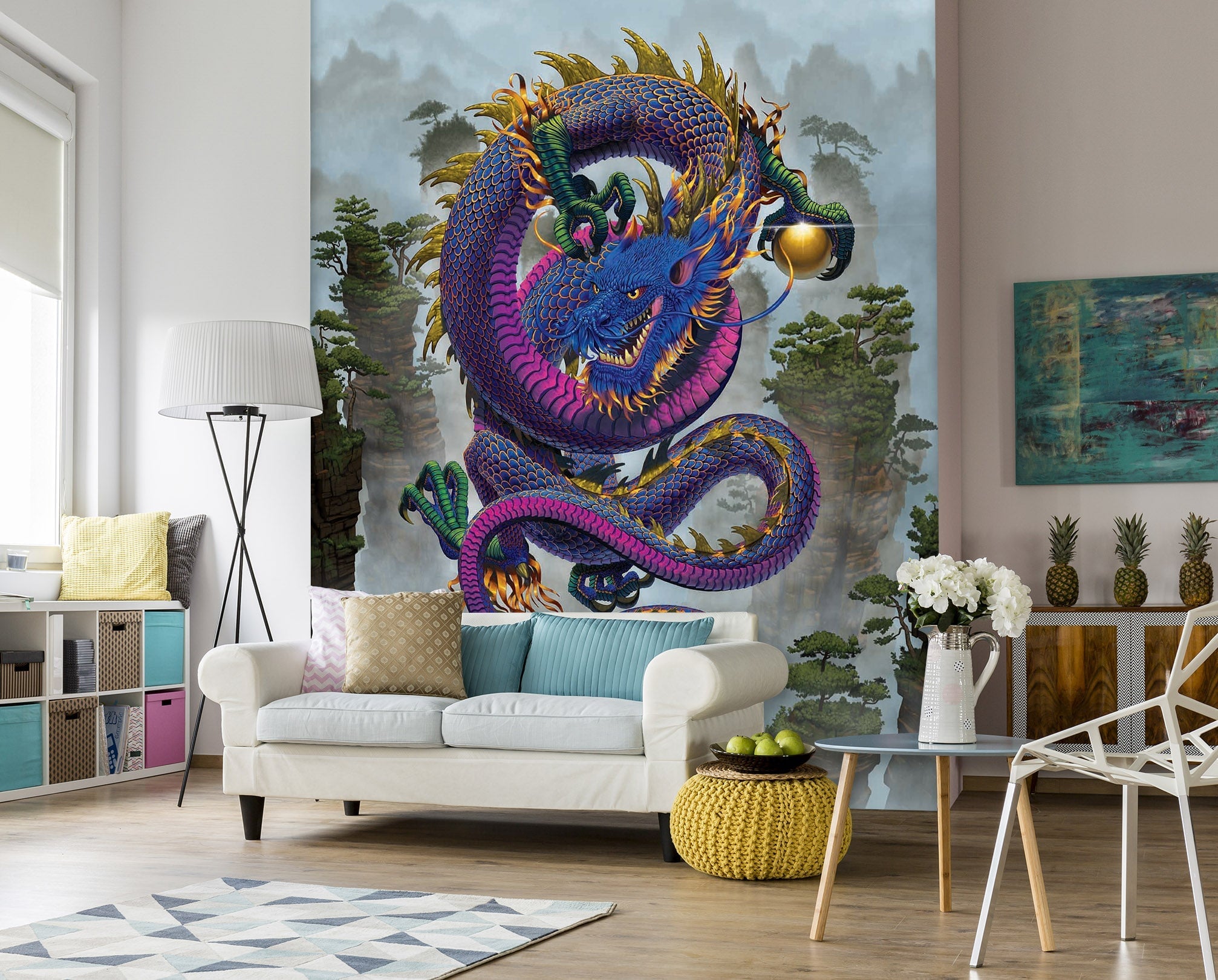 3D Purple Dragon 1518 Wall Murals Exclusive Designer Vincent Wallpaper AJ Wallpaper 