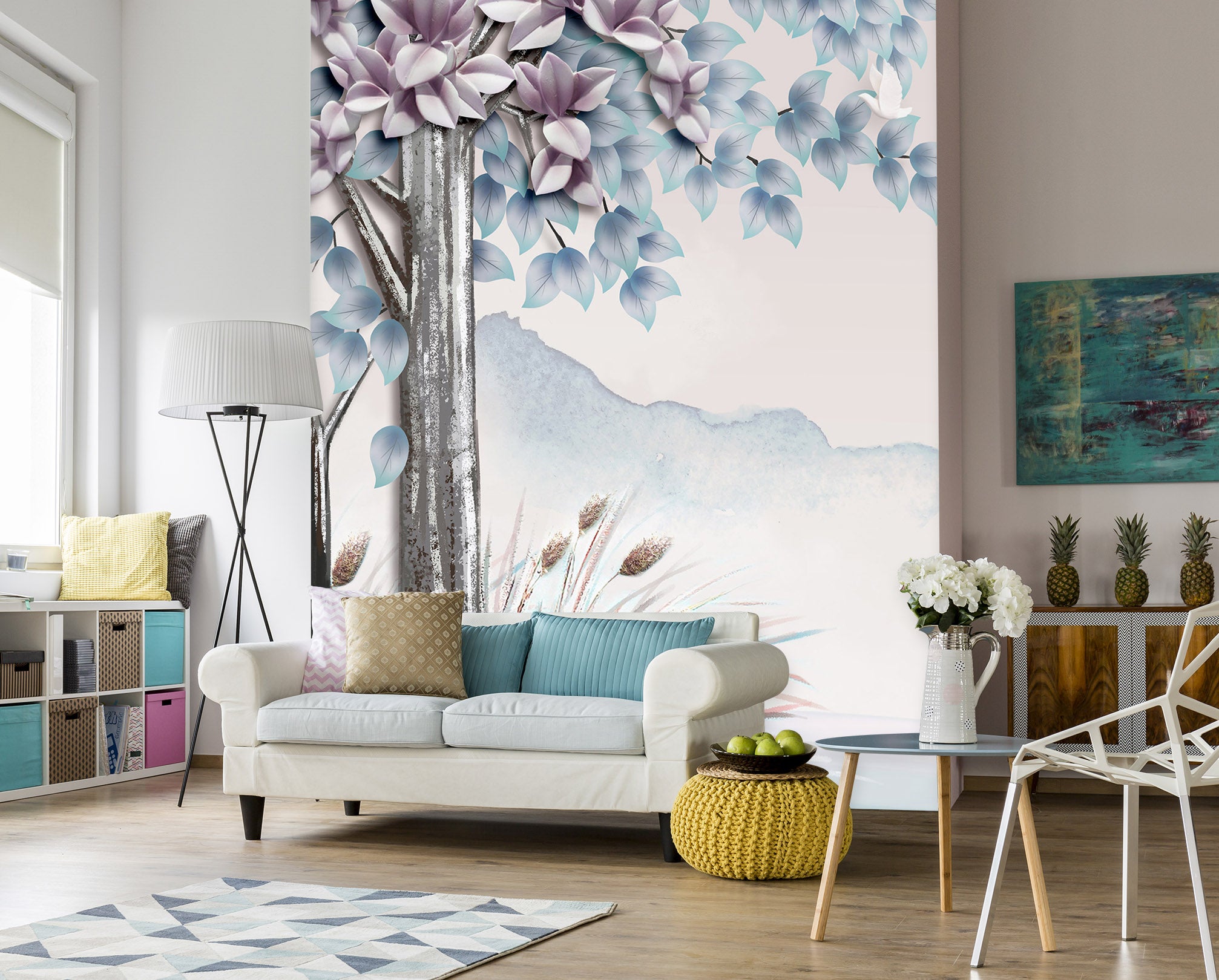 3D Painted Tree 1834 Wall Murals