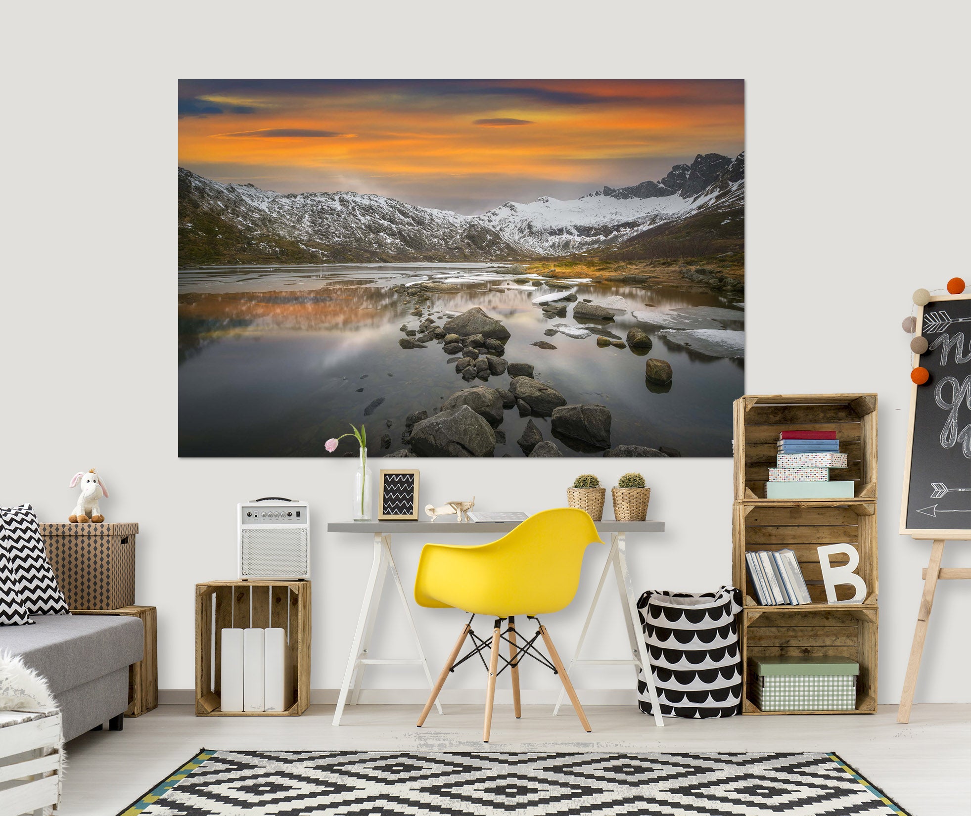3D Silent River 180 Marco Carmassi Wall Sticker