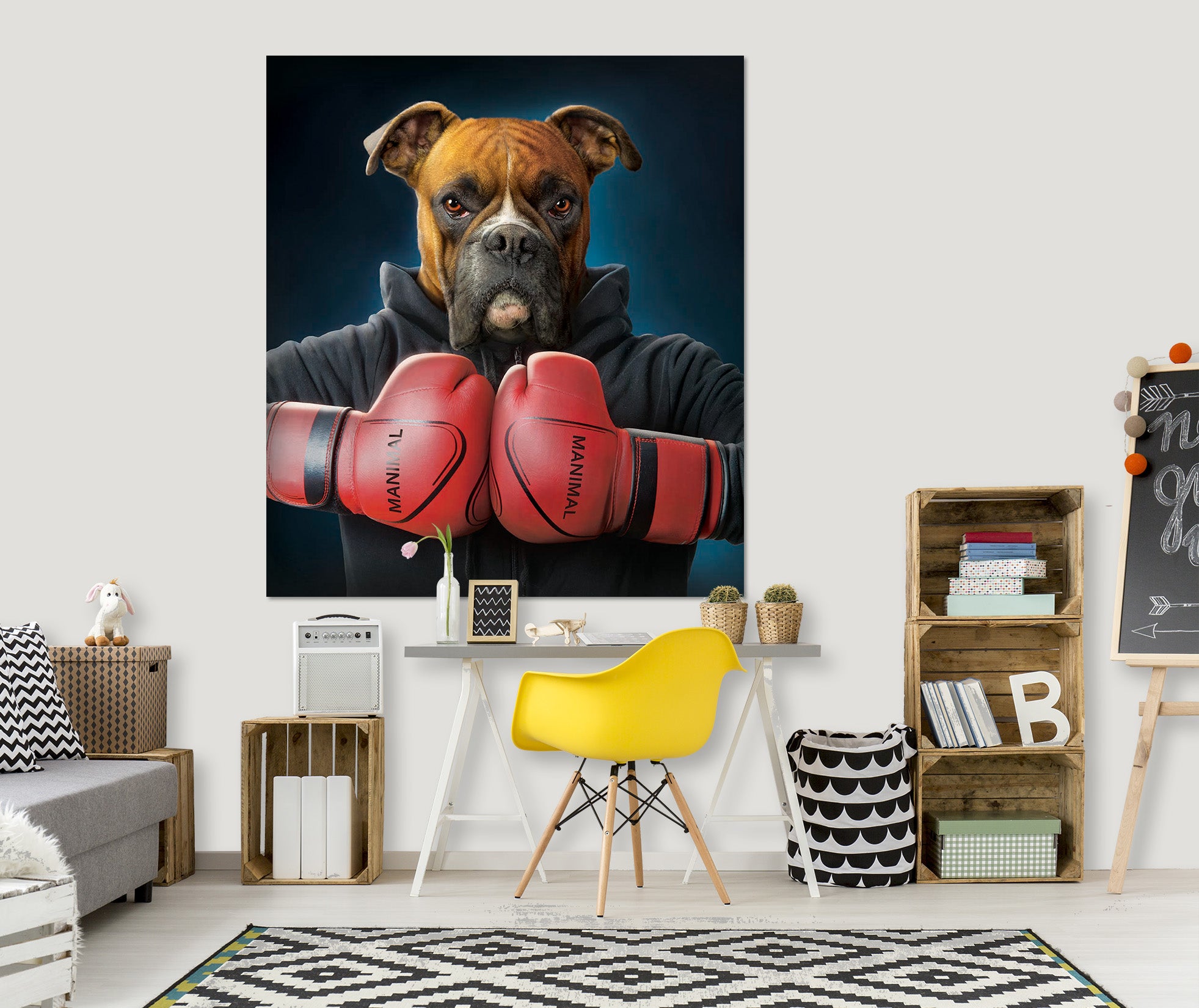 3D Boxer 016 Vincent Hie Wall Sticker