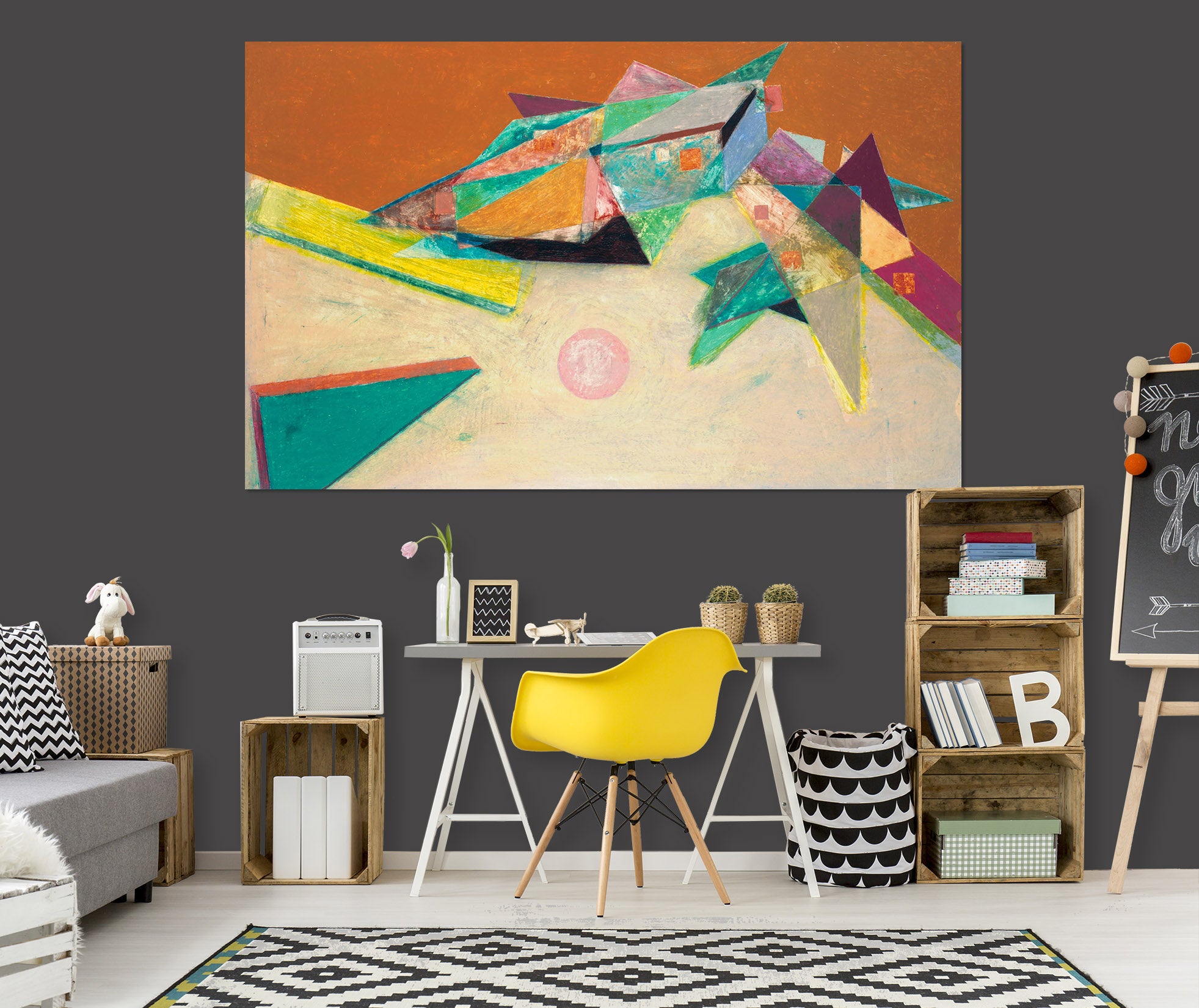 3D Color Origami 019 Allan P. Friedlander Wall Sticker