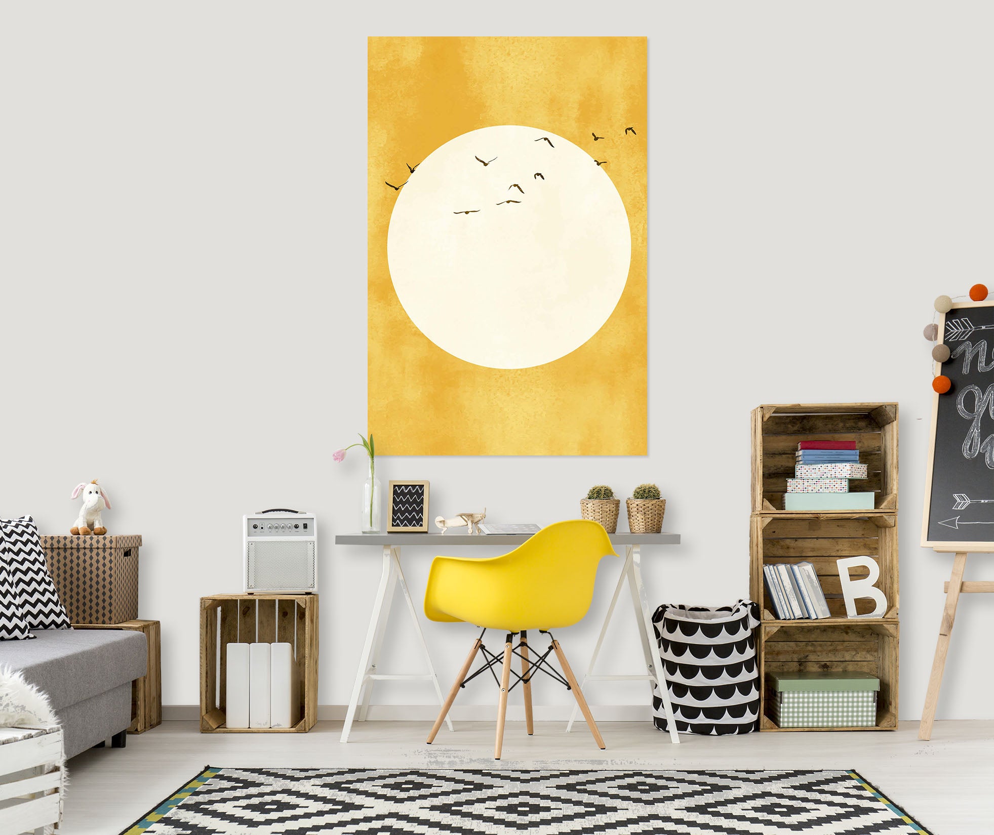 3D Flying Bird 034 Boris Draschoff Wall Sticker