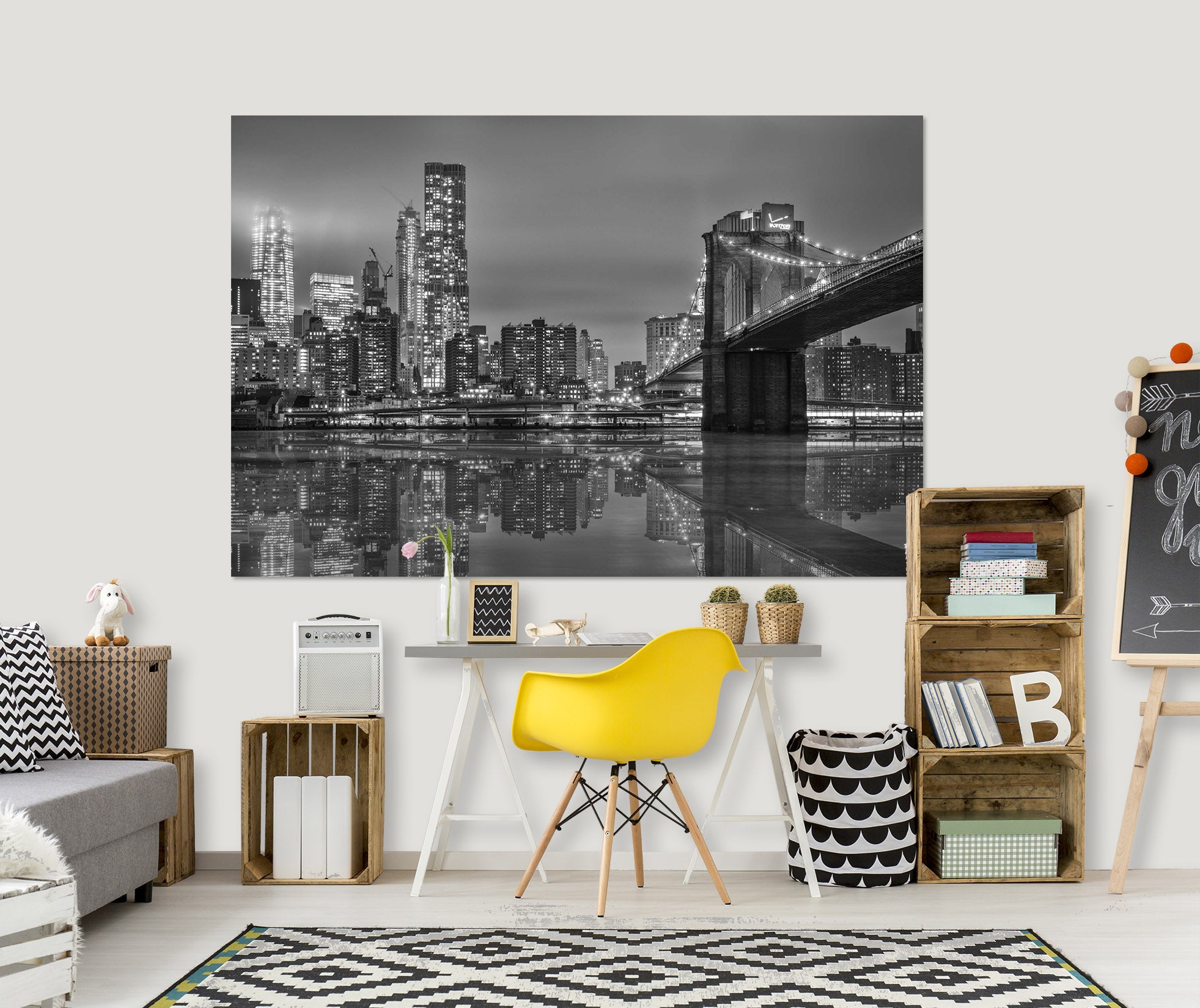 3D Grey City 145 Marco Carmassi Wall Sticker