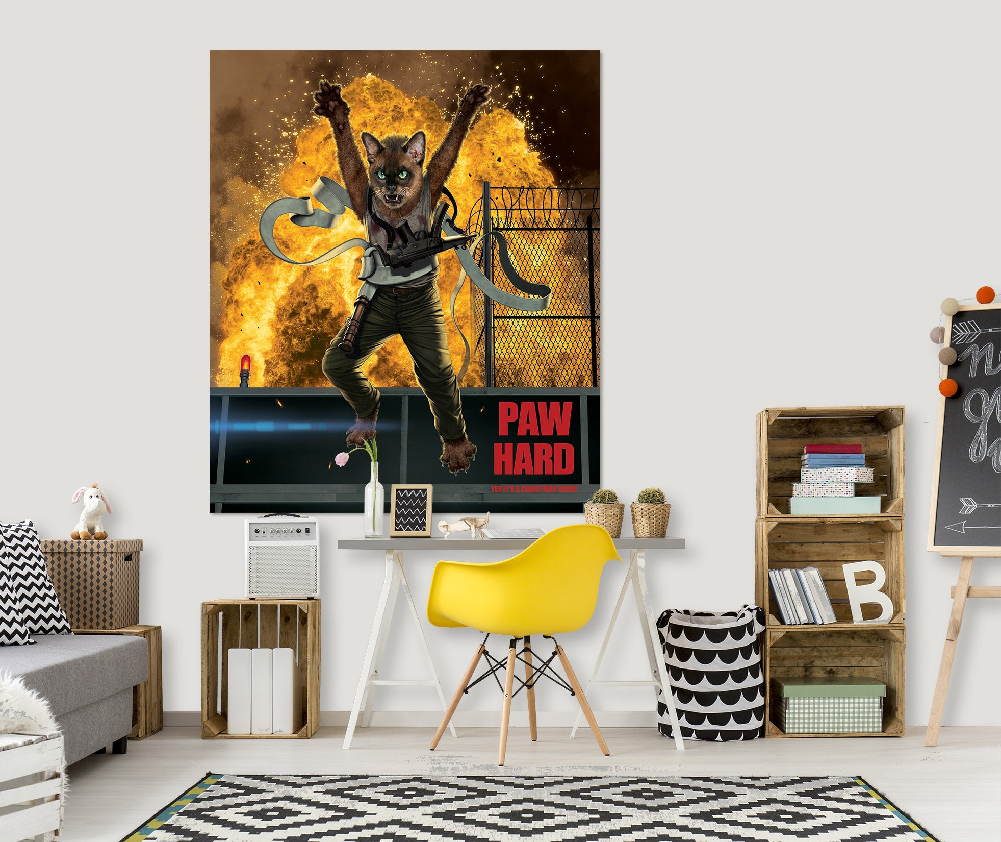 3D Paw Hard 058 Vincent Hie Wall Sticker