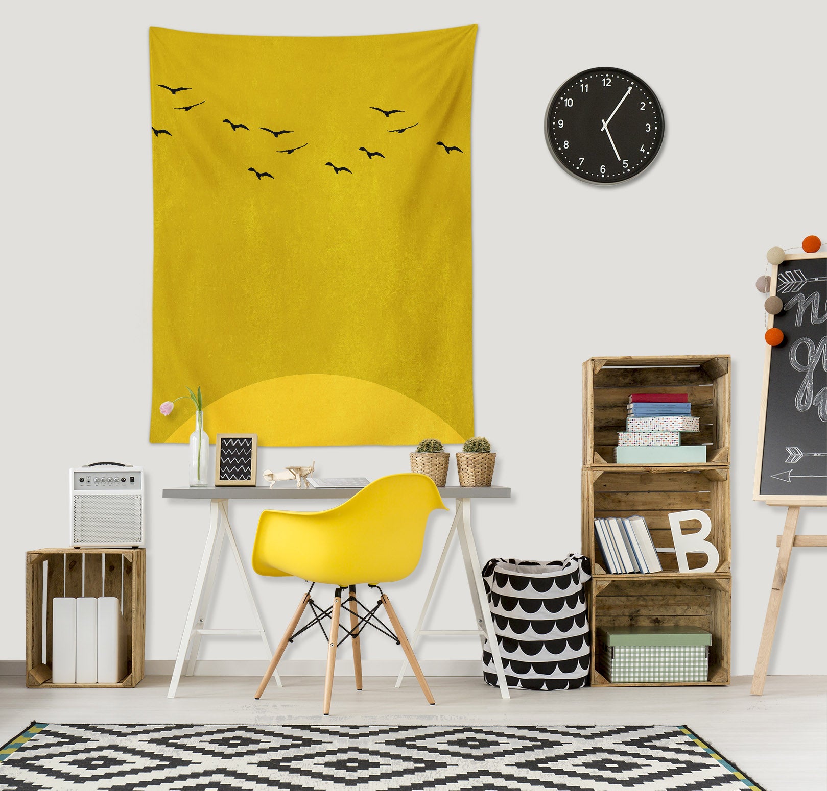 3D Yellow Sun 882 Boris Draschoff Tapestry Hanging Cloth Hang