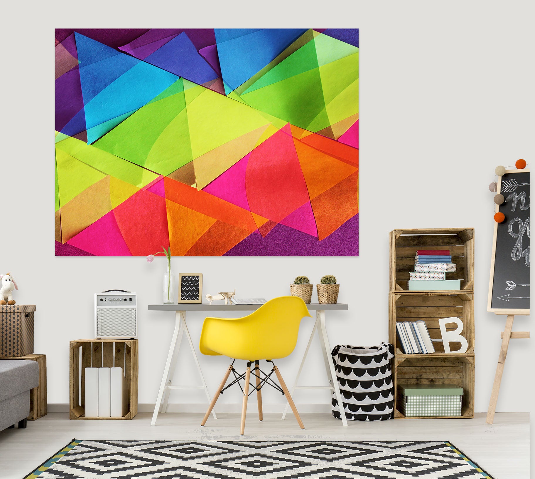 3D Colored Triangle 71120 Shandra Smith Wall Sticker