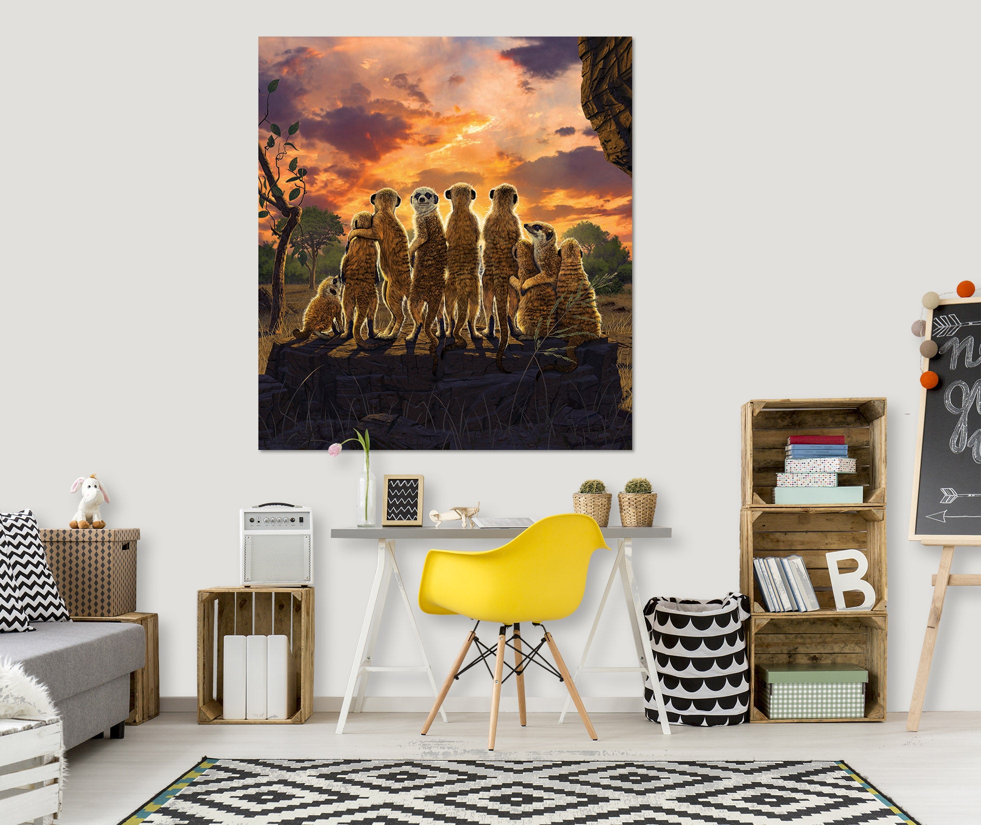 3D Meerkats Def 052 Vincent Hie Wall Sticker