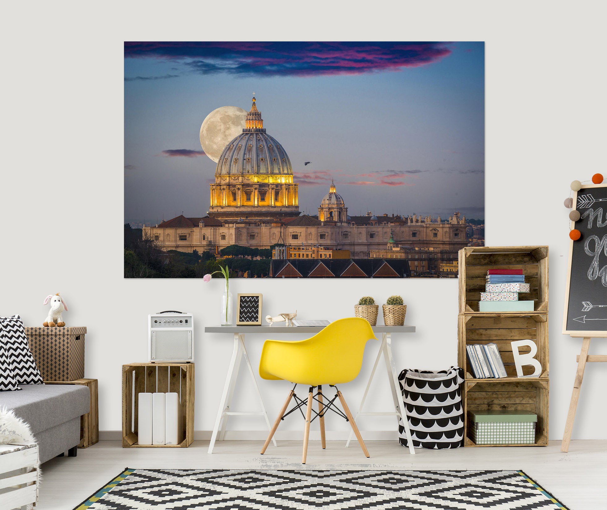 3D Sunrise Castle 167 Marco Carmassi Wall Sticker