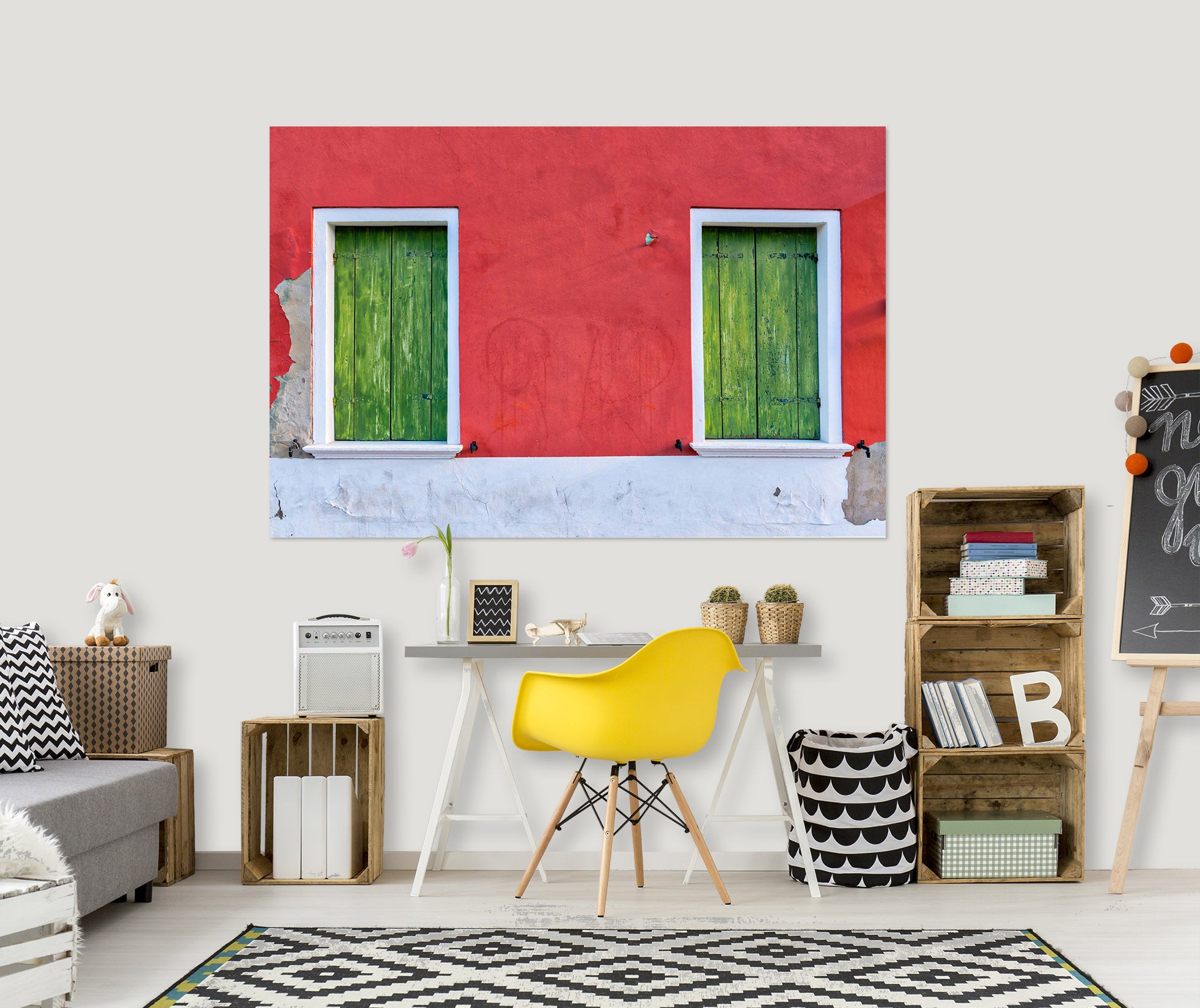 3D Green Door 153 Marco Carmassi Wall Sticker